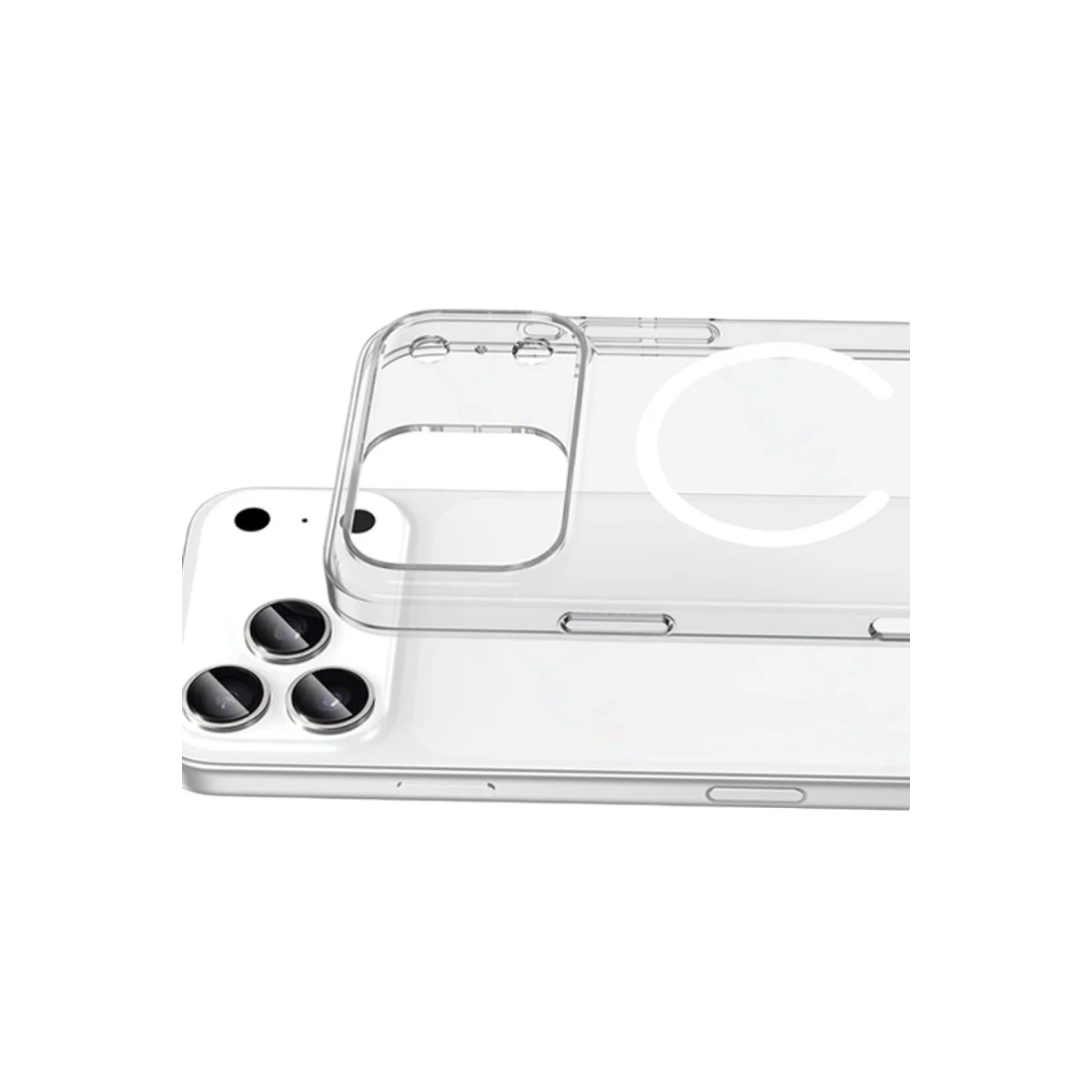 iPhone 17 Pro Max Sert Şeffaf Magsafe Kapak - Şeffaf, Kamera Koruma, Kablosuz Şarj Uyumlu