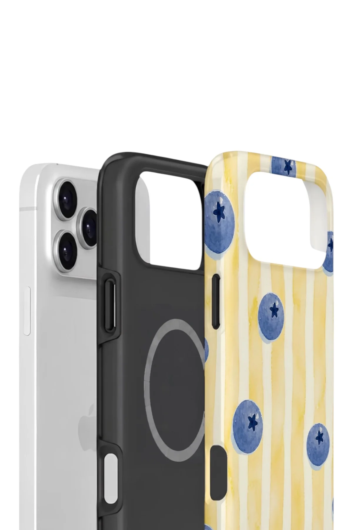 iPhone 17 Pro Max Vorian Çift Katmanlı MagSafe Kılıf Blueberry Sun Stripe
