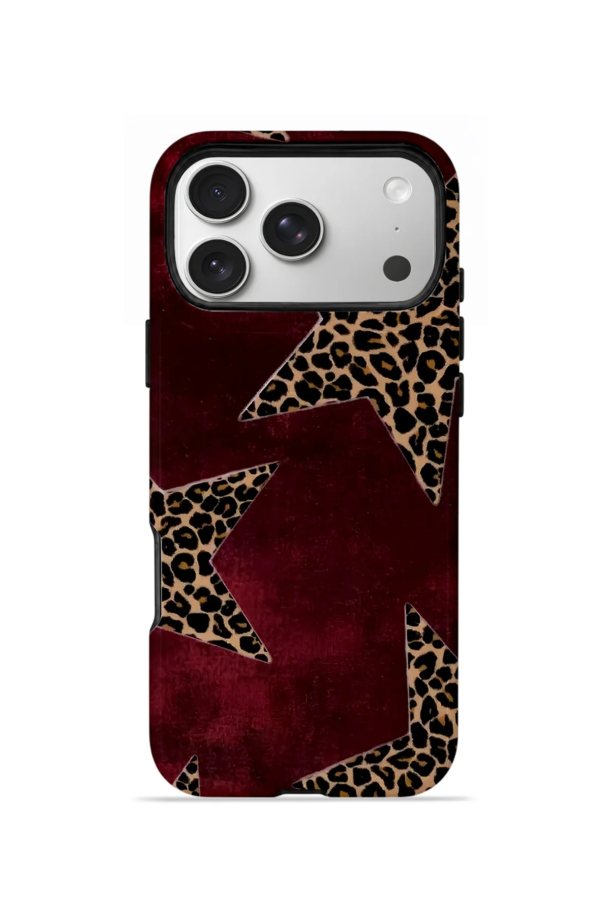 iPhone 17 Pro Max Vorian Çift Katmanlı Kılıf Bordeaux Leopard Star iPhone 17 Pro Max Vorian Çift Katmanlı Kılıf Bordeaux Leopard Star