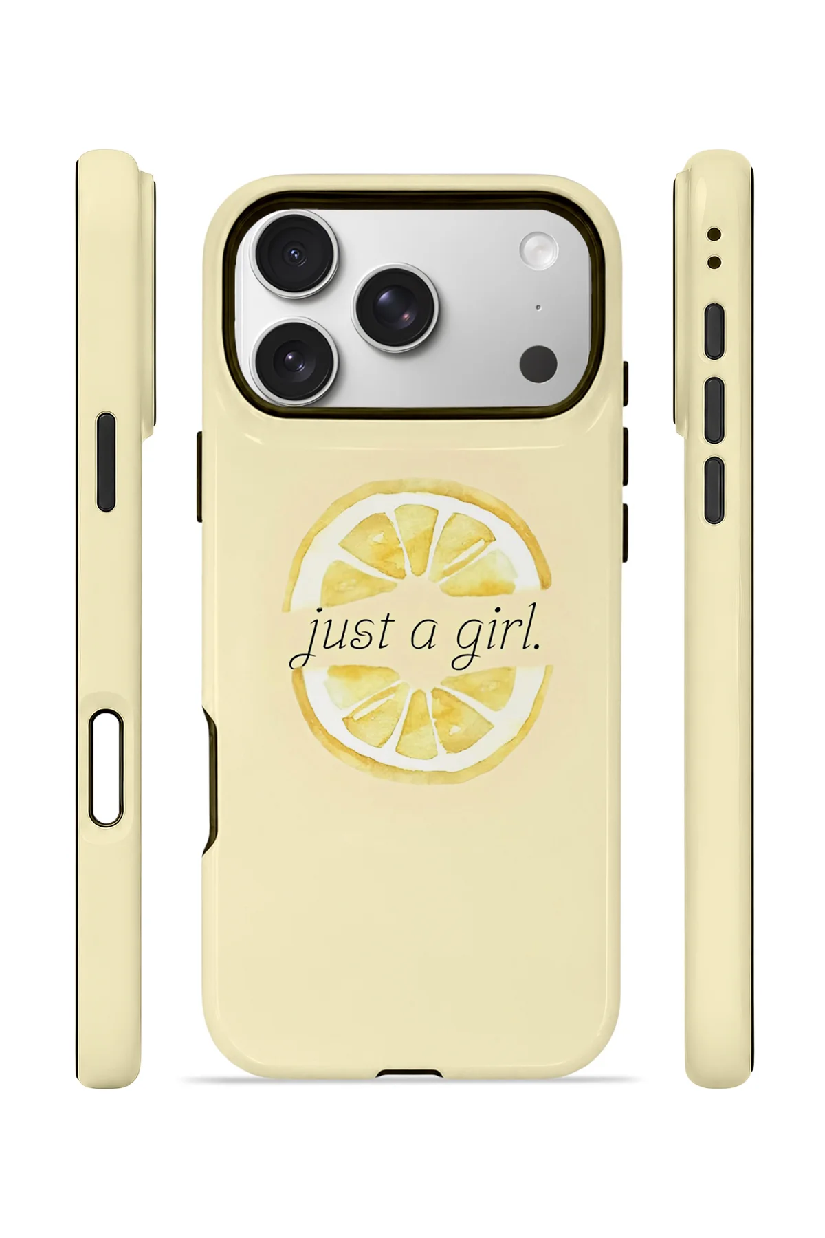 iPhone 17 Pro Max Vorian Çift Katmanlı MagSafe Kılıf Just A Girl Lemon