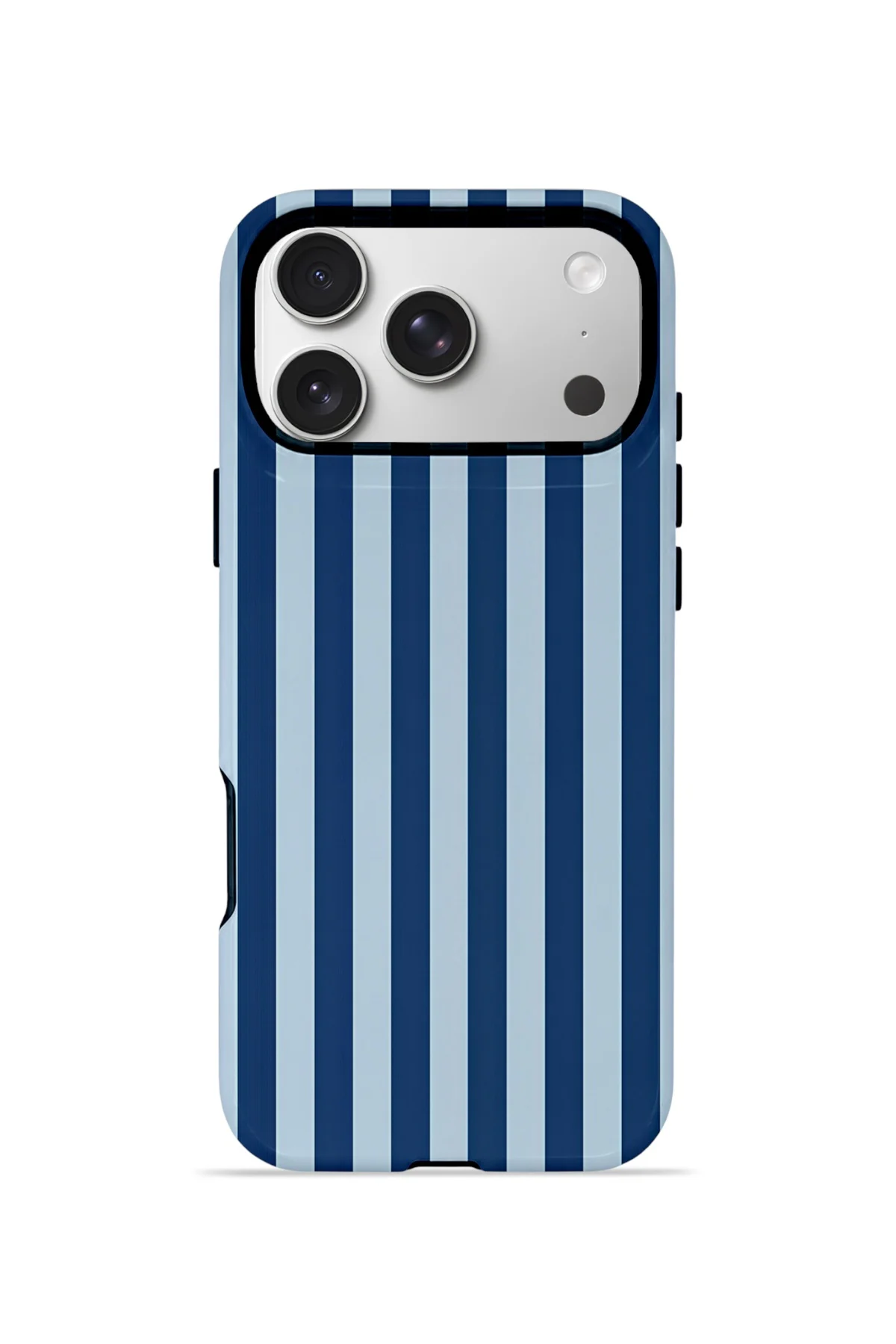 iPhone 17 Pro Max Vorian Çift Katmanlı MagSafe Kılıf Navy Riviera Stripe