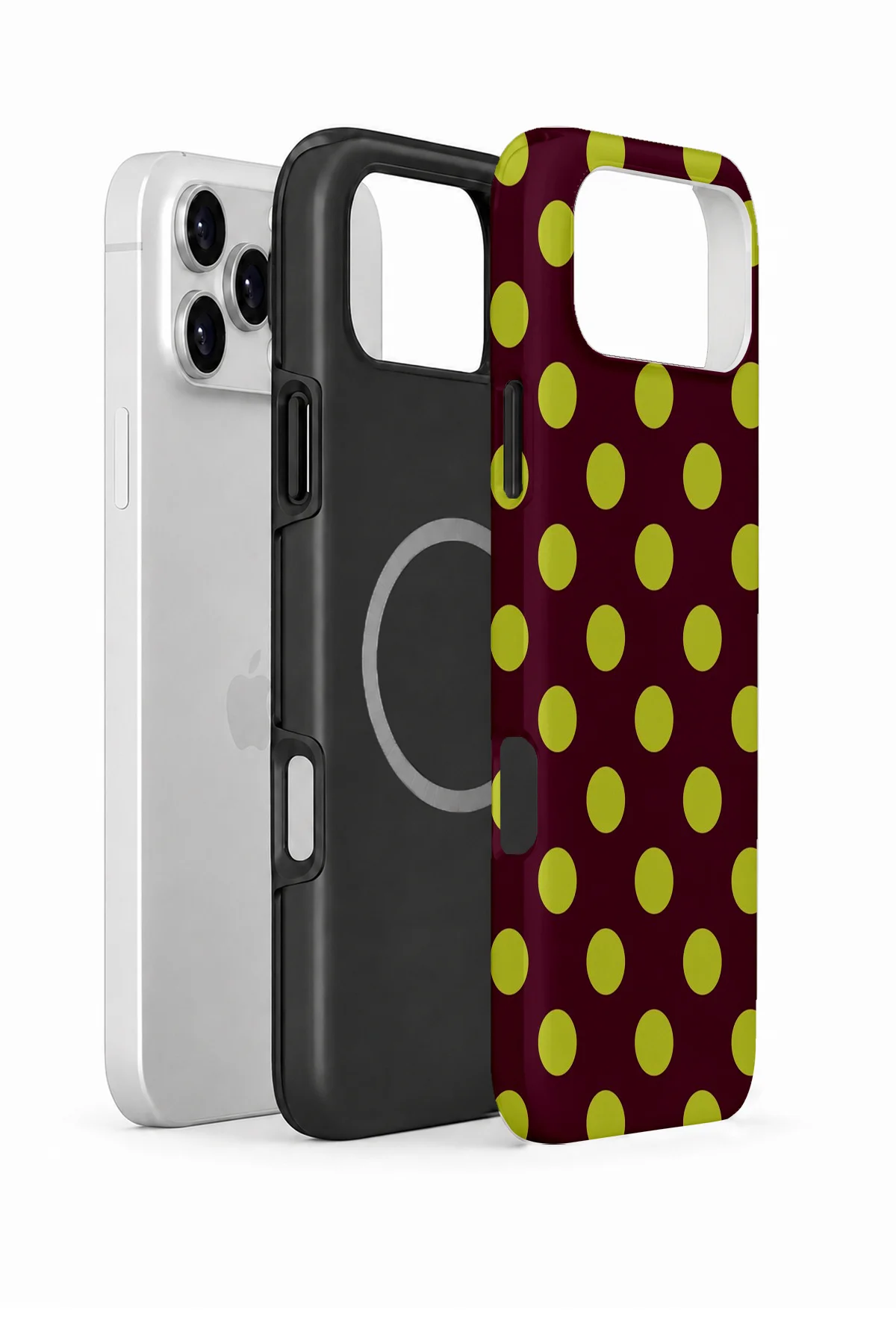 iPhone 17 Pro Max Vorian MagSafe Çift Katmanlı Bordo Limon Puantiye Kılıf iPhone 17 Pro Max Vorian MagSafe Çift Katmanlı Bordo Limon Puantiye Kılıf - Görsel 2