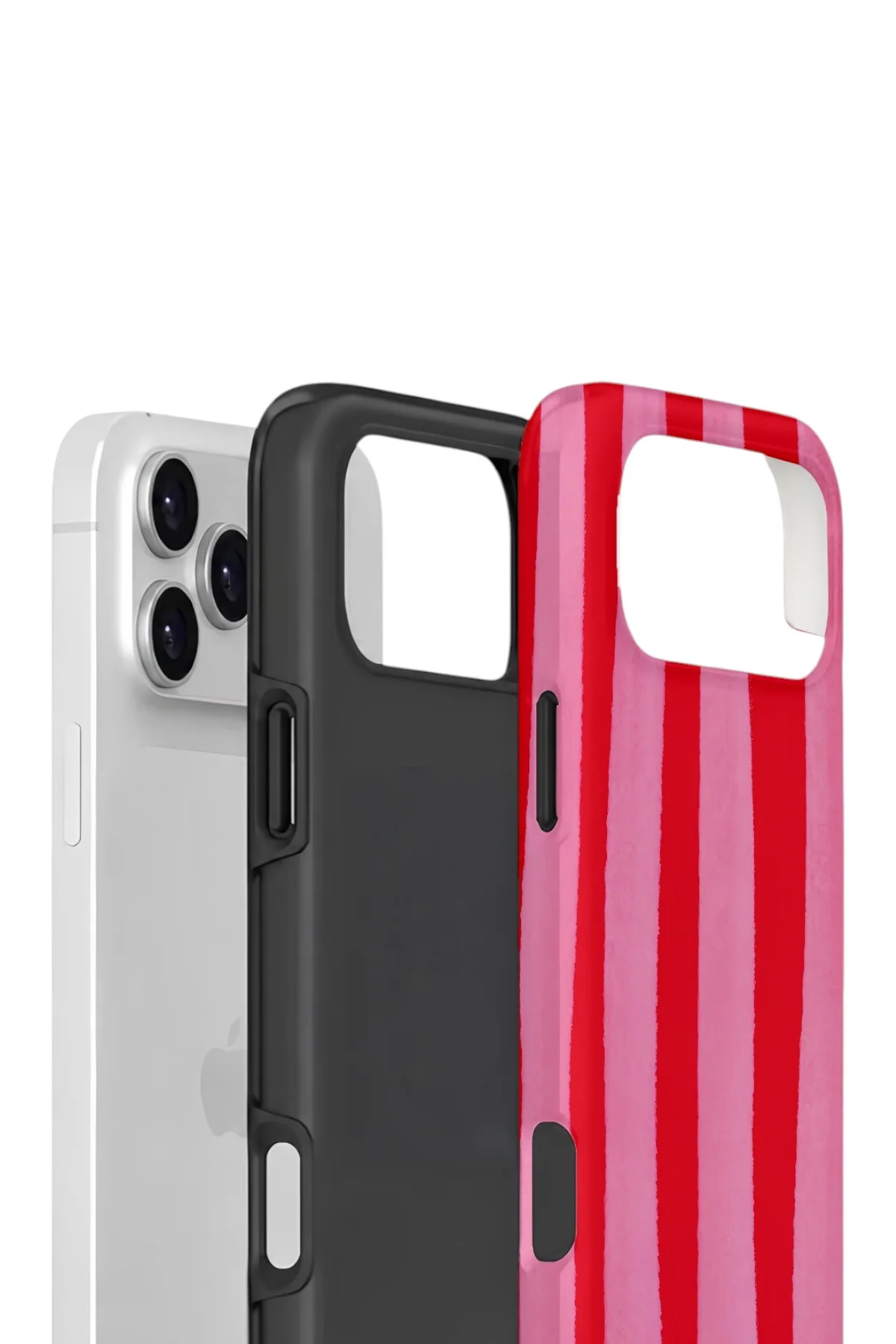 iPhone 17 Pro Max Vorian Yough Kılıf Raspberry Bold Stripe