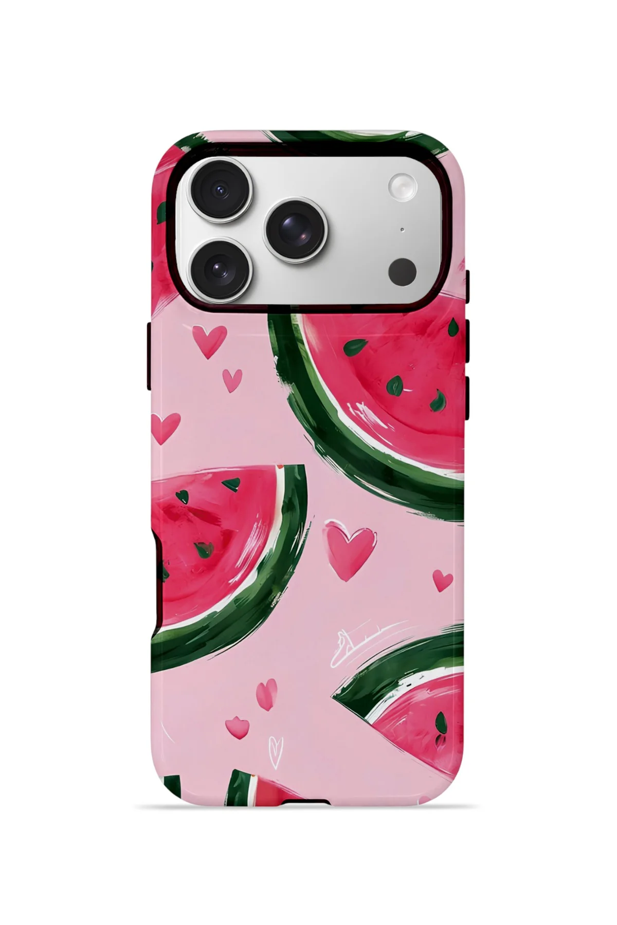 iPhone 17 Pro Max Vorian Çift Katmanlı MagSafe Kılıf Watermelon Hearts