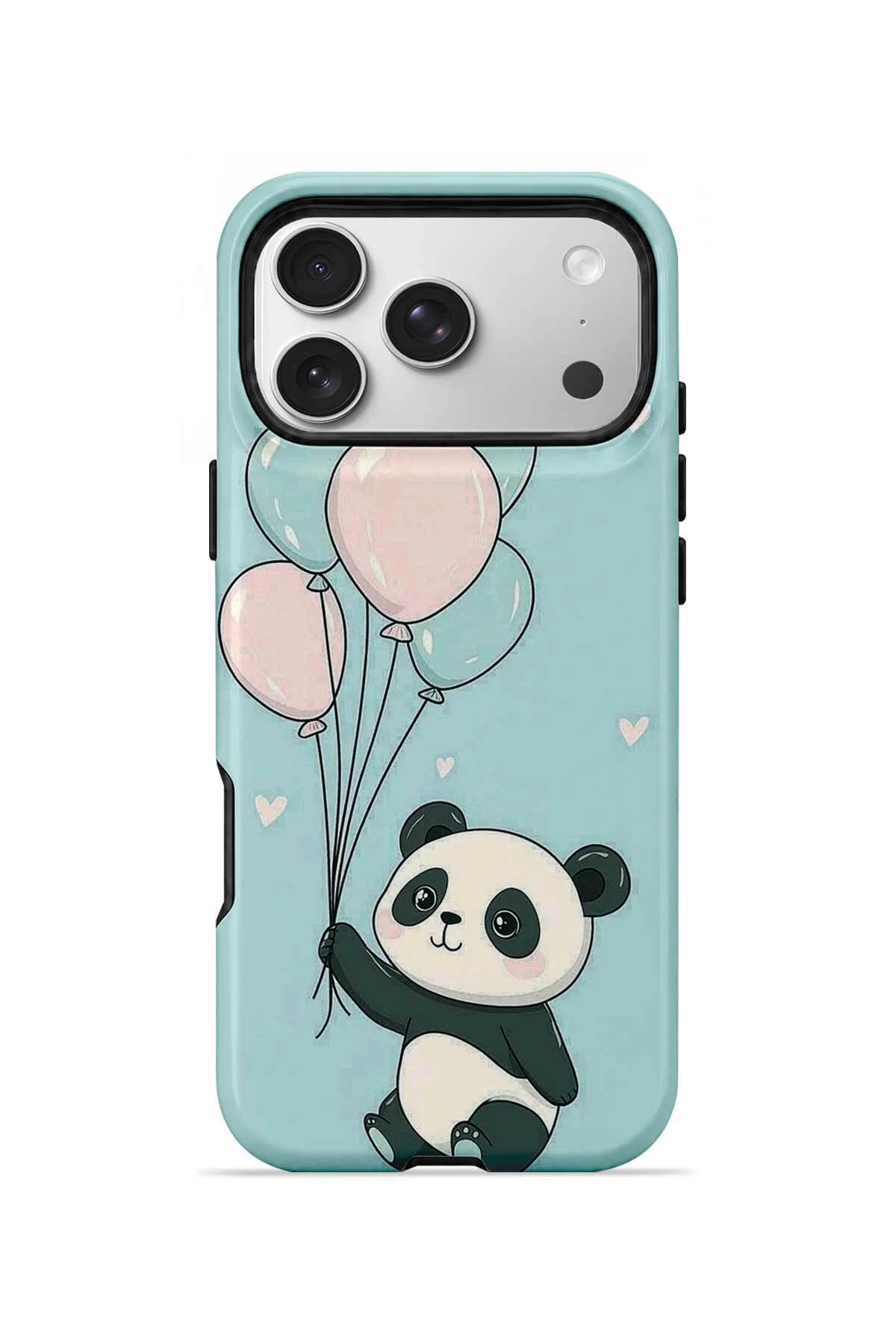 iPhone 17 Pro Max Vorian MagSafe Çift Katmanlı Balonlu Pandalı Kılıf iPhone 17 Pro Max Vorian MagSafe Çift Katmanlı Balonlu Pandalı Kılıf