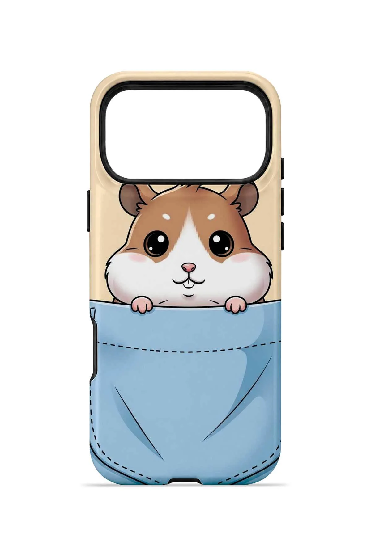 iPhone 17 Pro Max Vorian Çift Katmanlı Cepli Hamsterli Kılıf - Görsel 4
