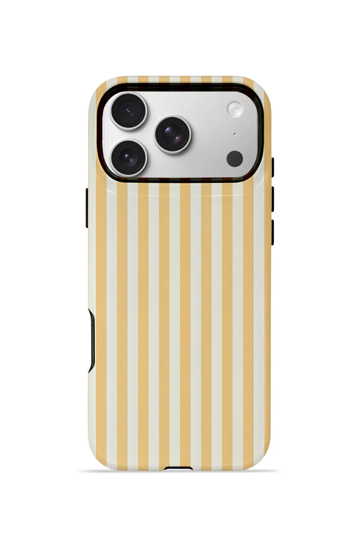 iPhone 17 Pro Max Vorian Çift Katmanlı MagSafe Kılıf Vanilla Pinstripe