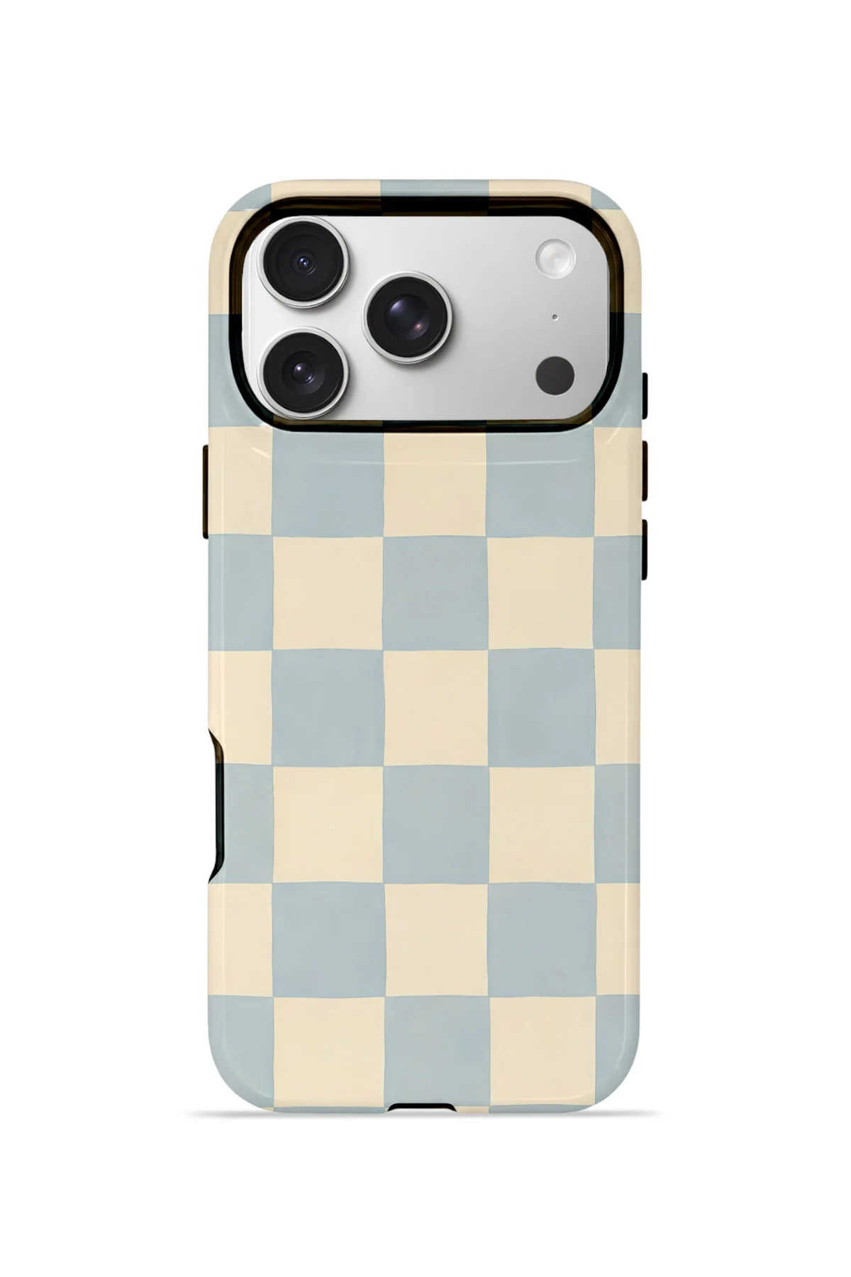 iPhone 17 Pro Max Vorian Çift Katmanlı MagSafe Kılıf Powder Blue Checker