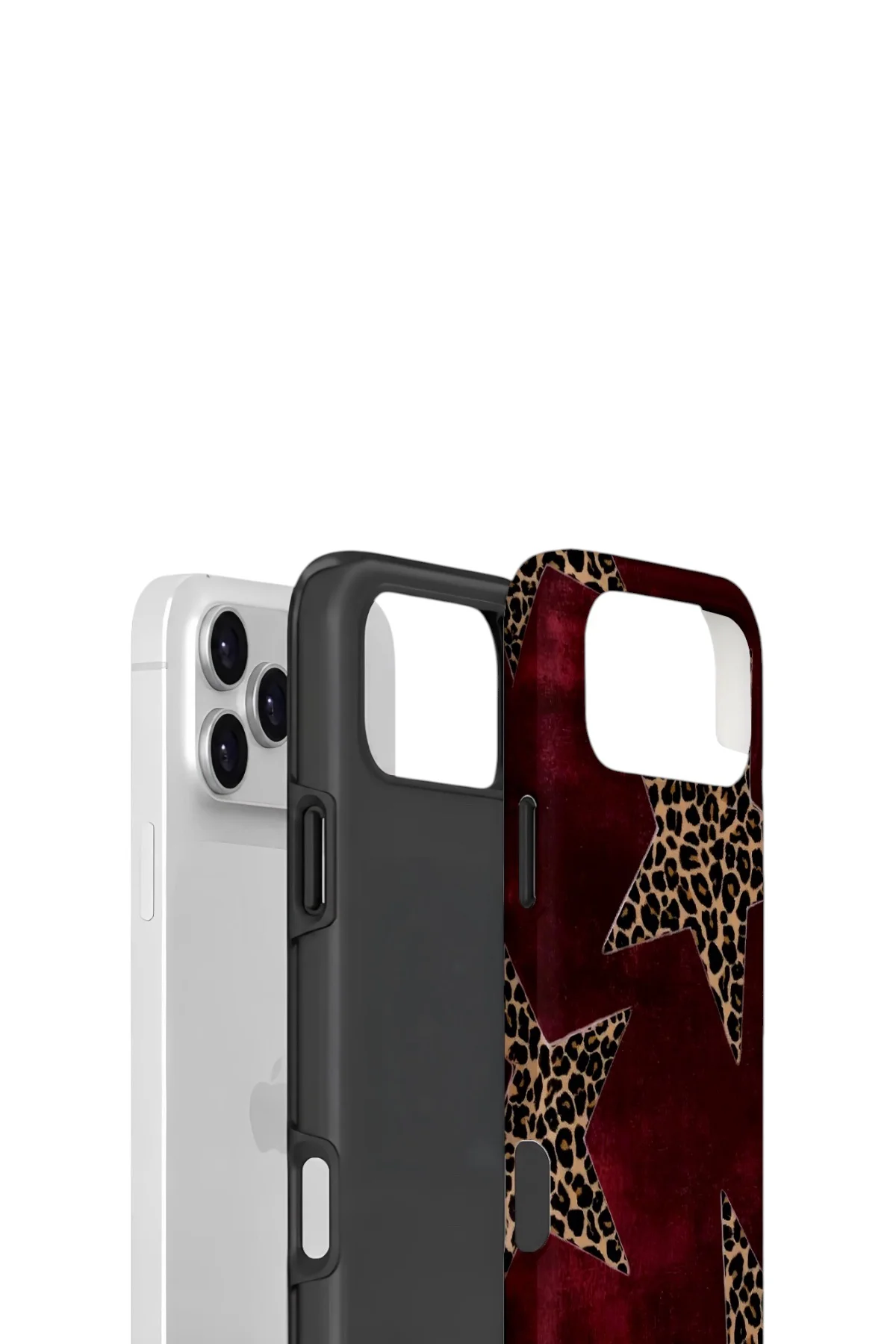 iPhone 17 Pro Max Vorian Çift Katmanlı Kılıf Bordeaux Leopard Star iPhone 17 Pro Max Vorian Çift Katmanlı Kılıf Bordeaux Leopard Star