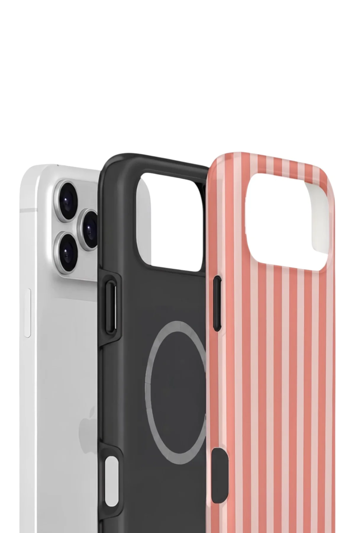 iPhone 17 Pro Max Vorian Yough Magsafe Kılıf Coral Riviera Stripe