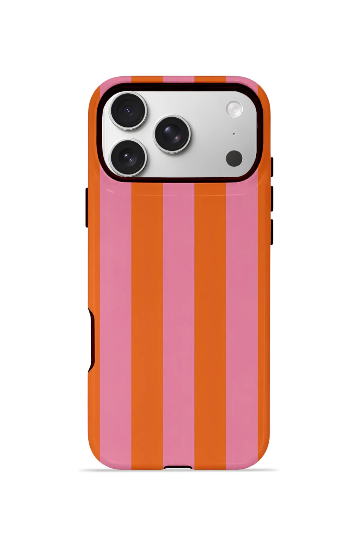 iPhone 17 Pro Max Vorian Çift Katmanlı MagSafe Kılıf Tangerine Rose Stripe