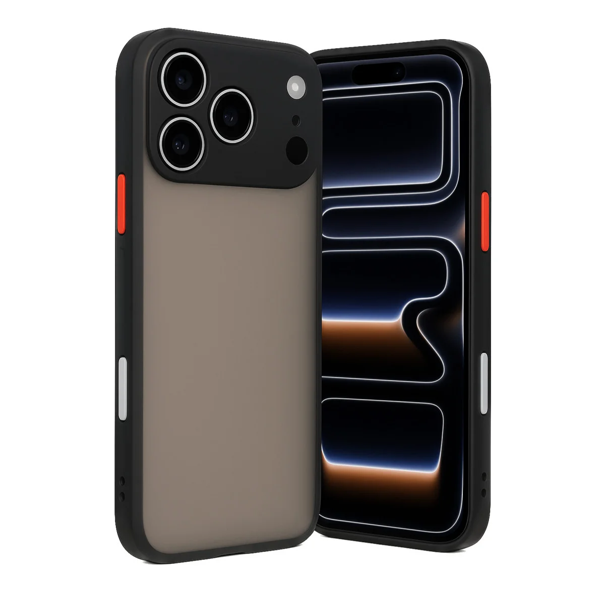 iPhone 17 Pro Montreal Silikon Kılıf - Siyah, Kamera Koruma ve Mat Arka Panel