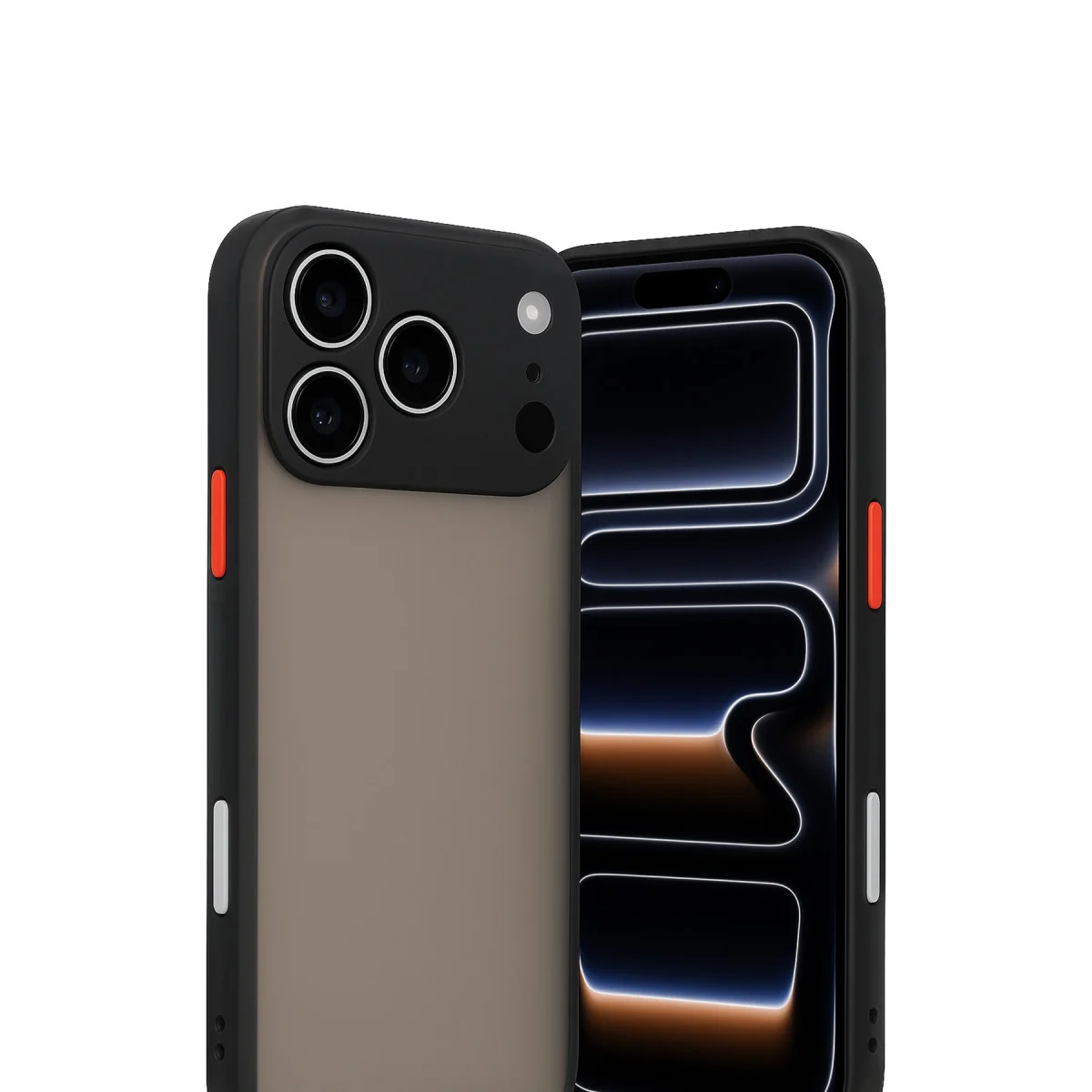 iPhone 17 Pro Montreal Silikon Kılıf - Siyah, Kamera Koruma ve Mat Arka Panel