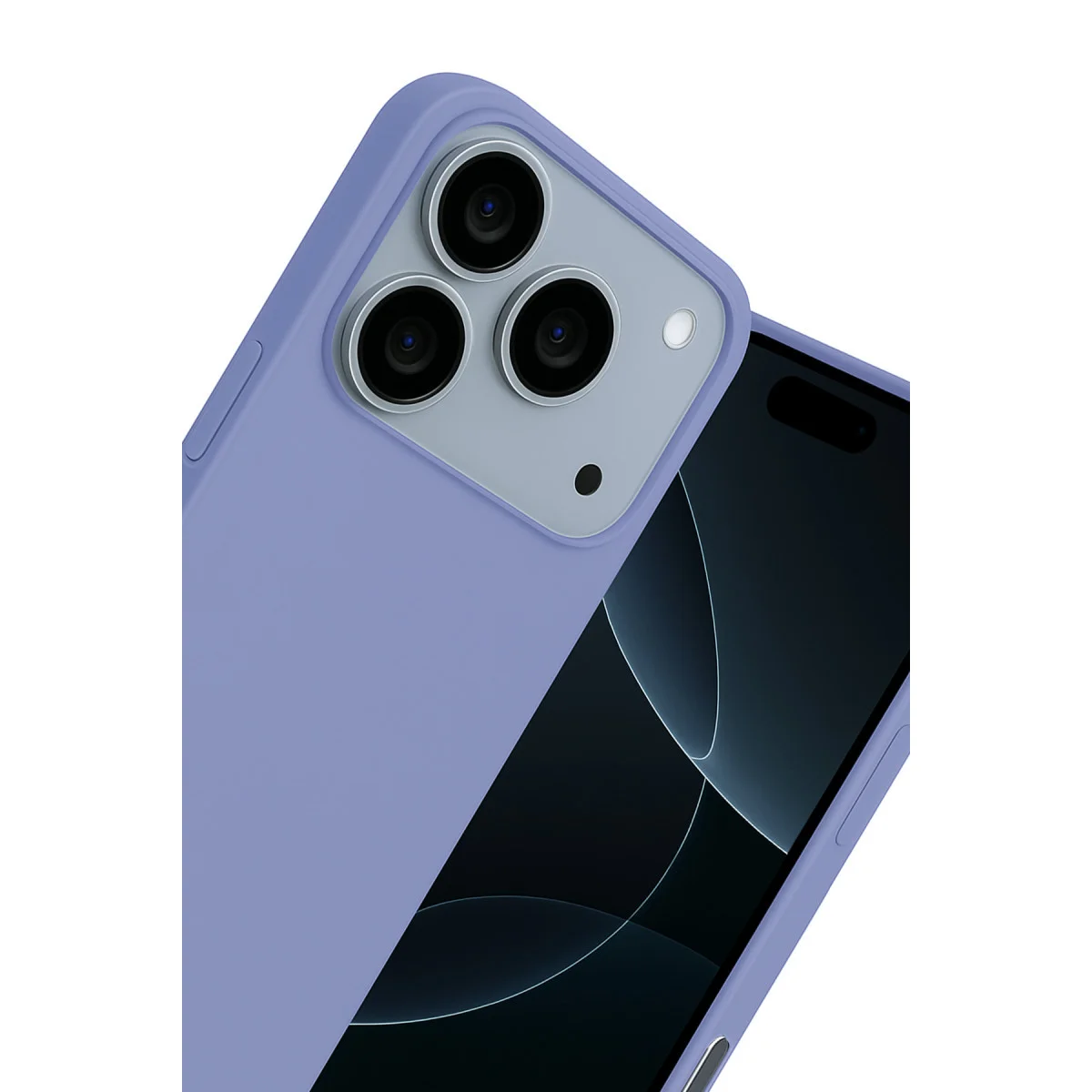 iPhone 17 Pro Nano İçi Kadife Silikon Kılıf Lila - %100 Yerli, Şık ve Tam Korumalı