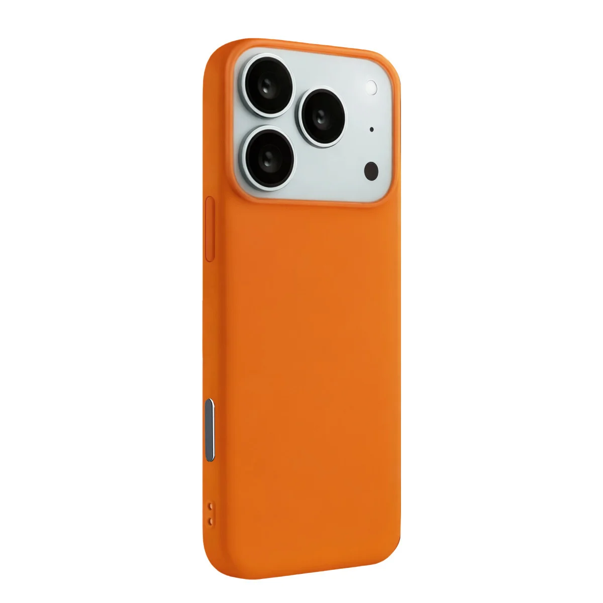 iPhone 17 Pro Nano İçi Kadife Silikon Kılıf - Turuncu