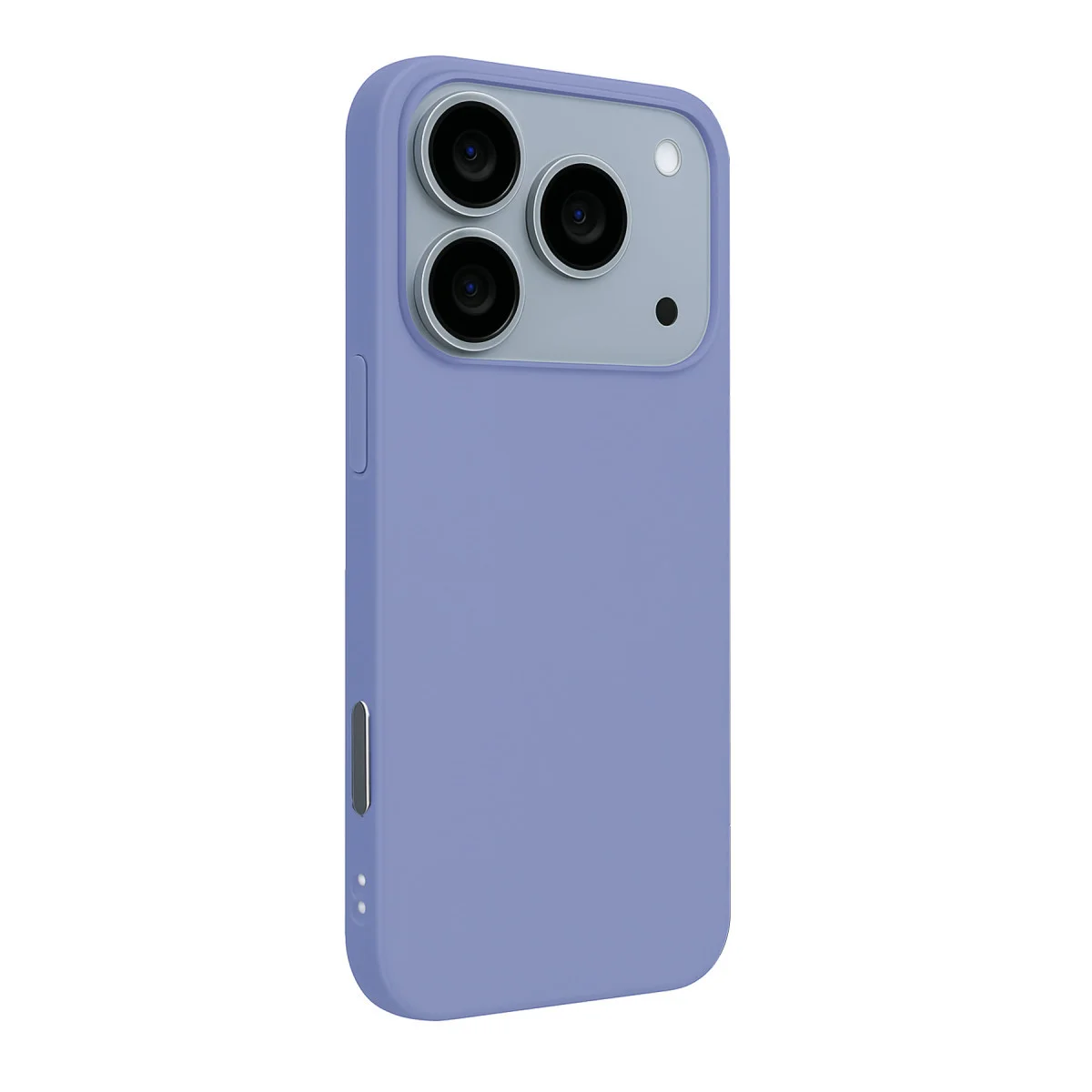 iPhone 17 Pro Nano İçi Kadife Silikon Kılıf Lila - %100 Yerli, Şık ve Tam Korumalı