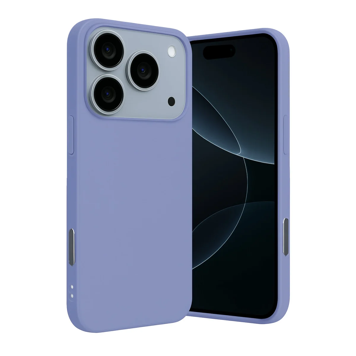 iPhone 17 Pro Nano İçi Kadife Silikon Kılıf Lila - %100 Yerli, Şık ve Tam Korumalı