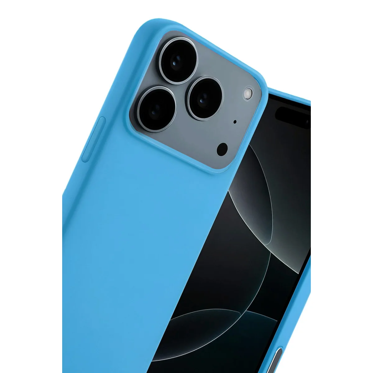 iPhone 17 Pro Nano İçi Kadife Silikon Kılıf - Mavi, Yerli Üretim ve Ultra Şık