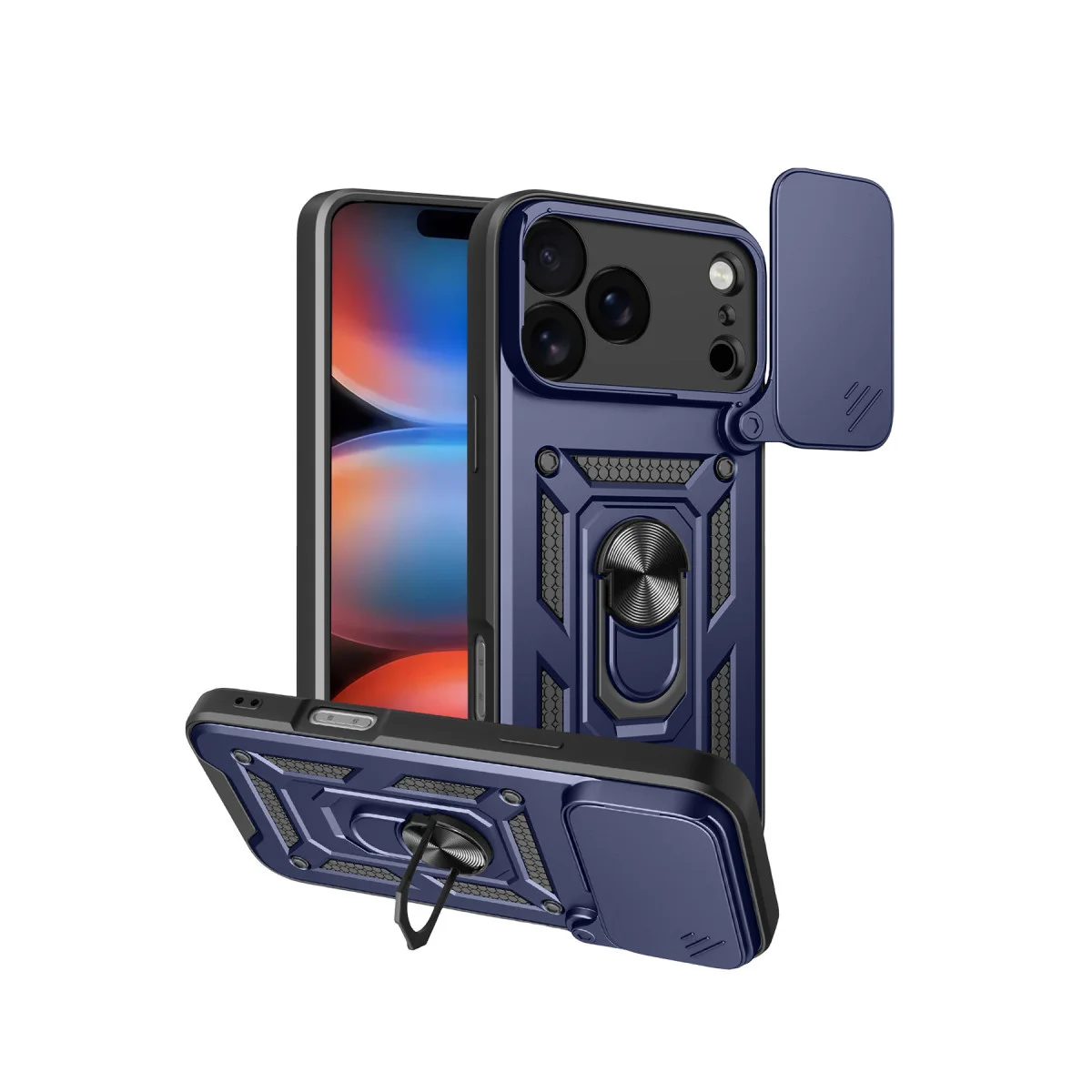 iPhone 17 Pro Pars Lens Kılıf - Silikon, Darbe Korumalı ve Standlı Kılıf
