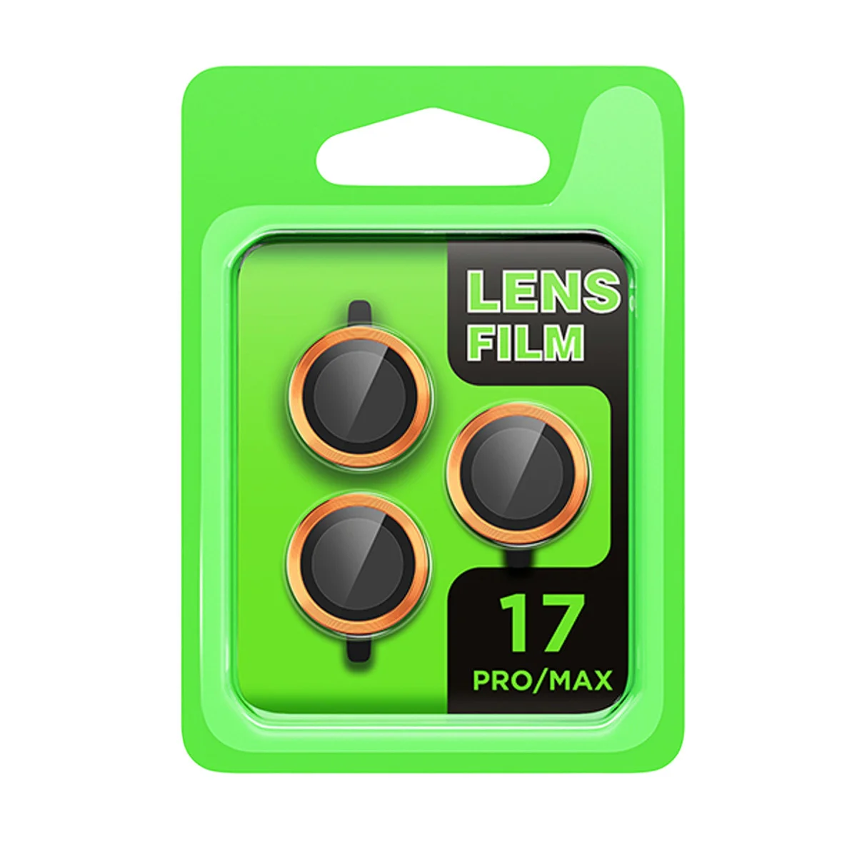 iPhone 17 Pro Raze Metal Kamera Lens - Turuncu Tempered Cam & AR Kaplama