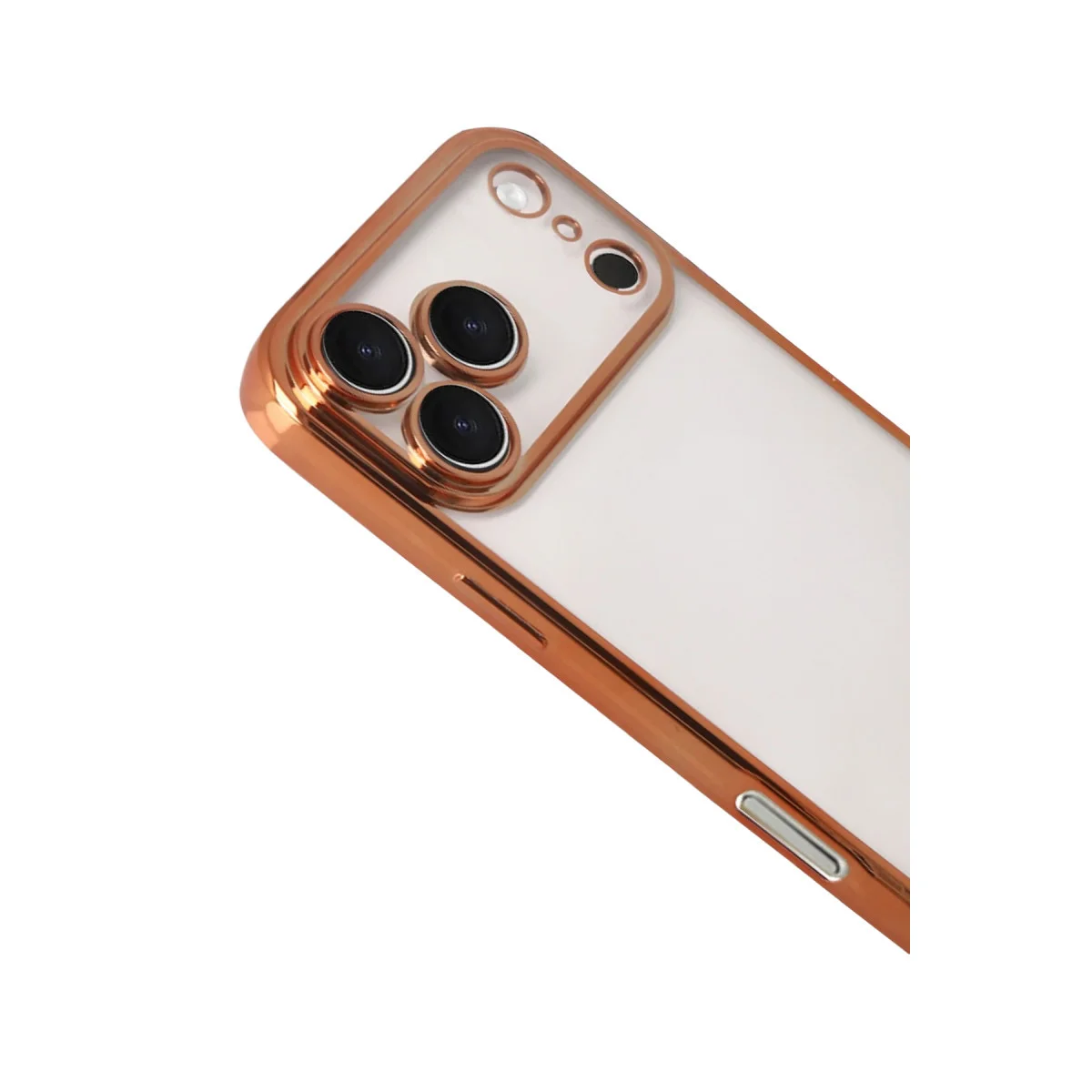 iPhone 17 Pro Razer Lensli Silikon Kılıf Turuncu - 4 Köşe Darbe Emici ve Yüksek Koruma