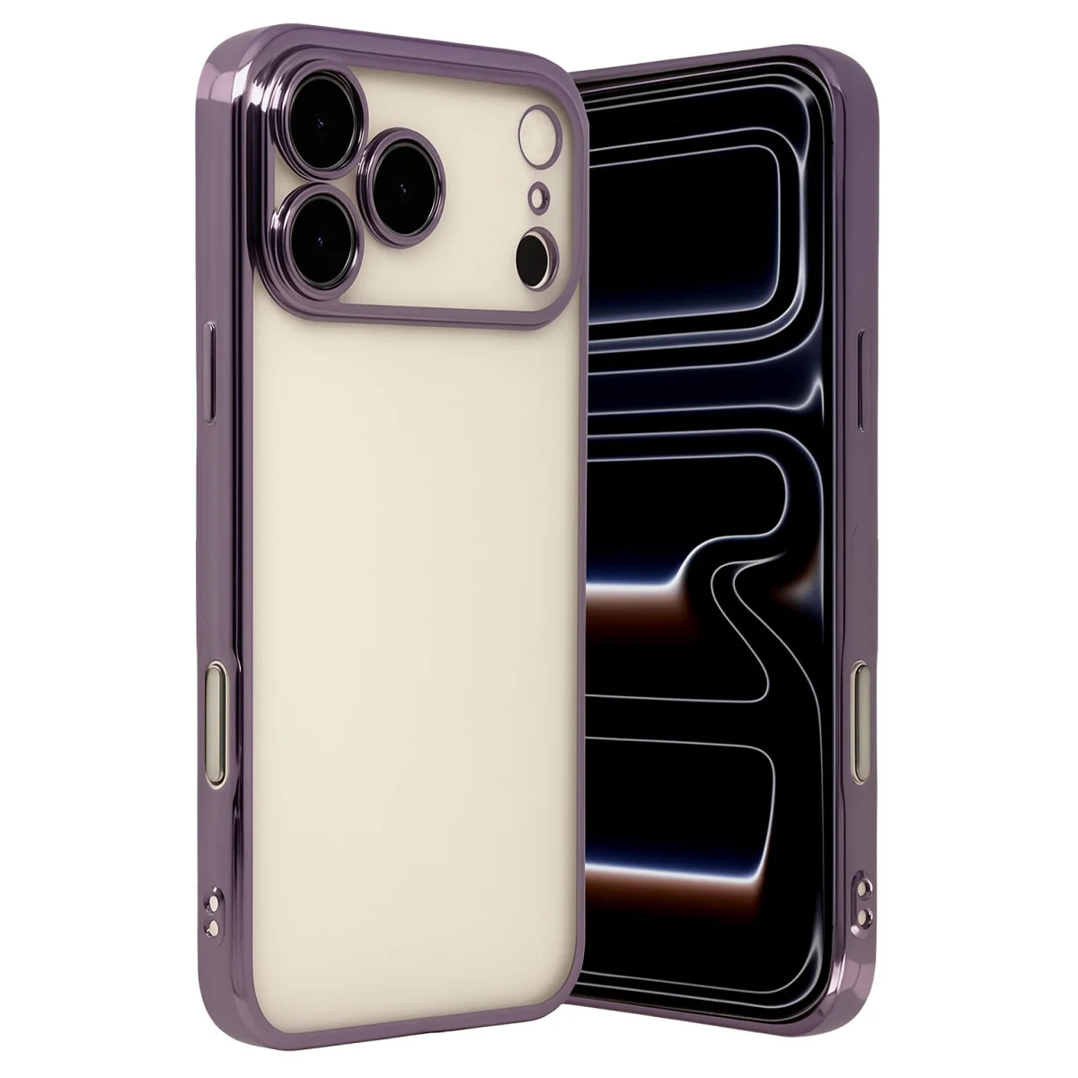 iPhone 17 Pro Razer Lensli Silikon Kılıf - Mor