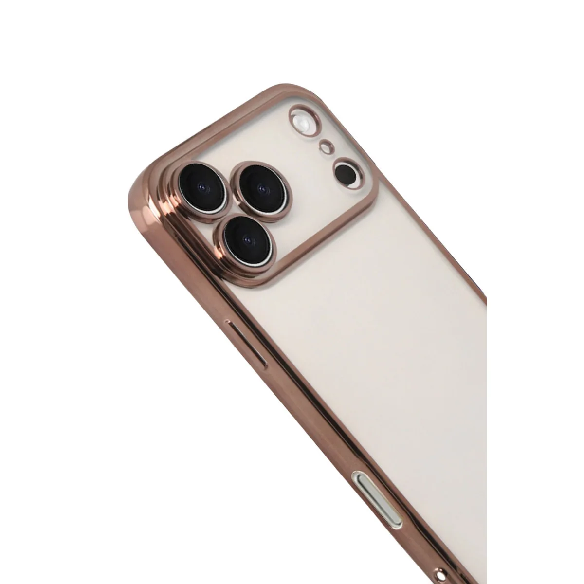 iPhone 17 Pro Razer Lensli Silikon Kılıf - Çöl Titanyum