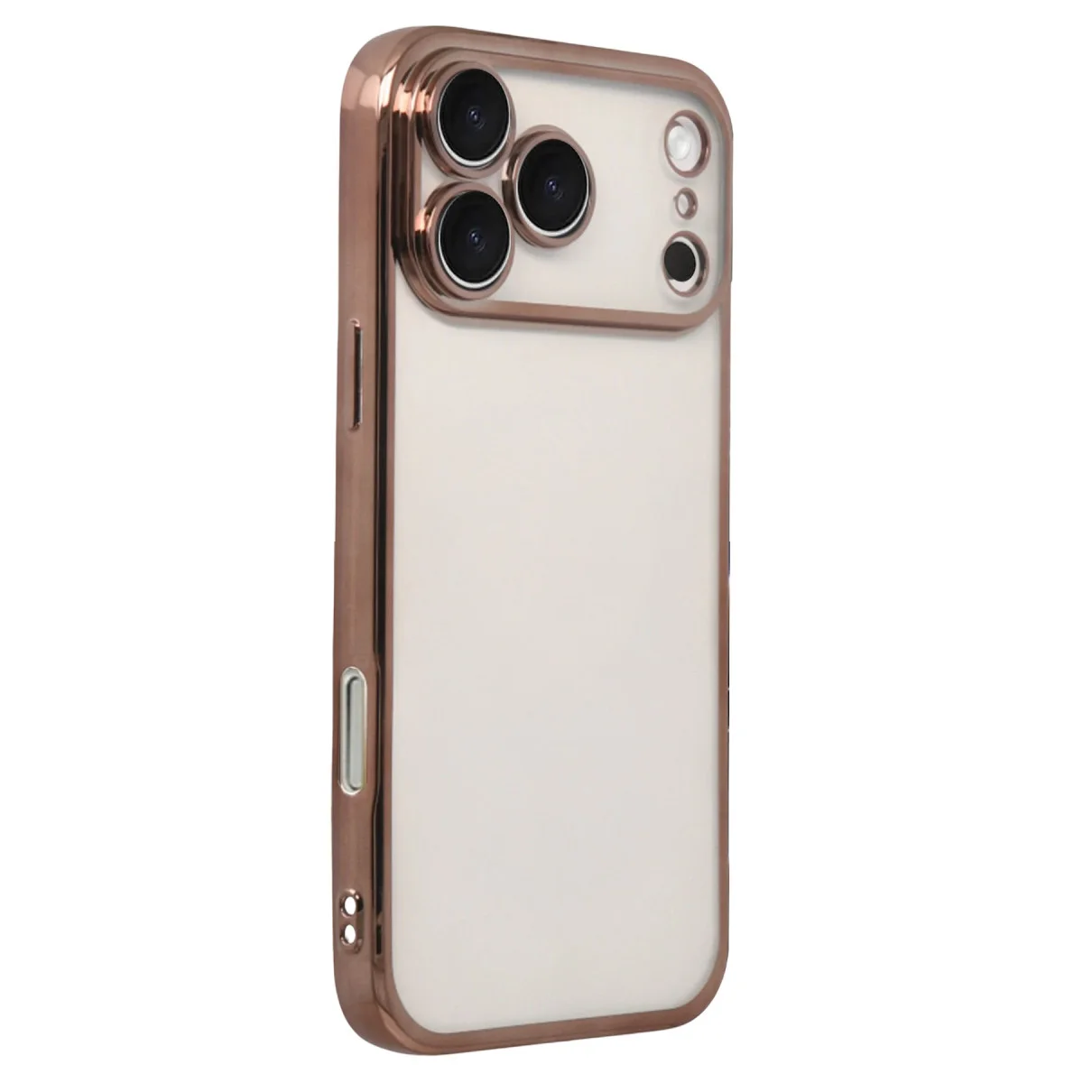 iPhone 17 Pro Razer Lensli Silikon Kılıf - Çöl Titanyum