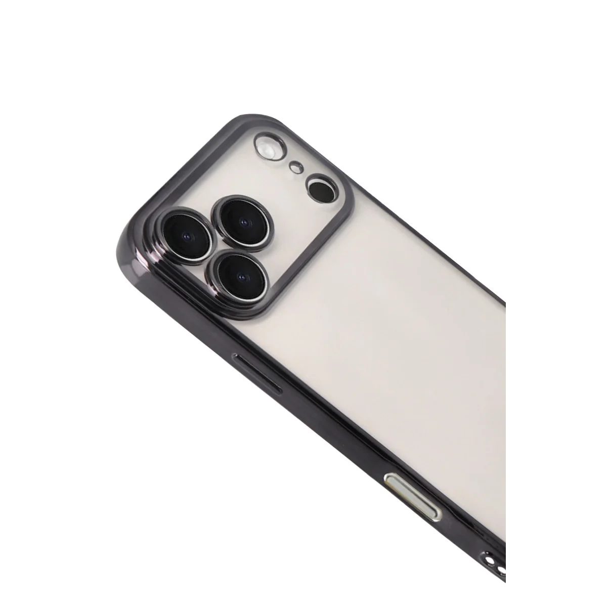 iPhone 17 Pro Razer Lensli Silikon Kılıf - Siyah, Şeffaf ve Yüksek Korumalı