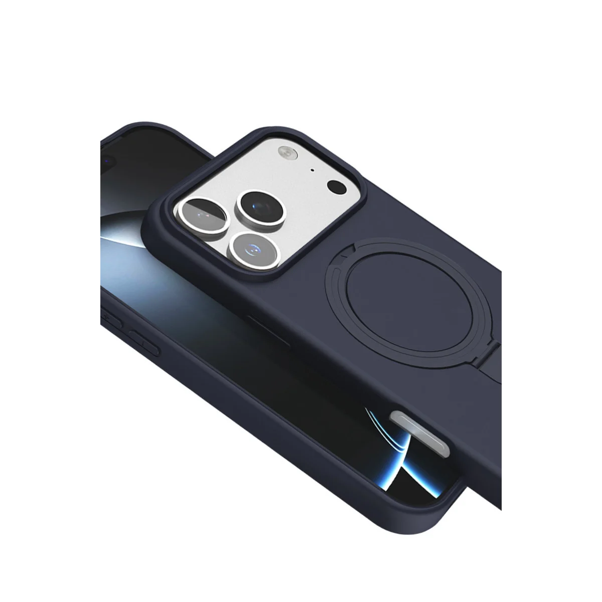 iPhone 17 Pro Regal Magsafe Standlı Kapak - Lacivert
