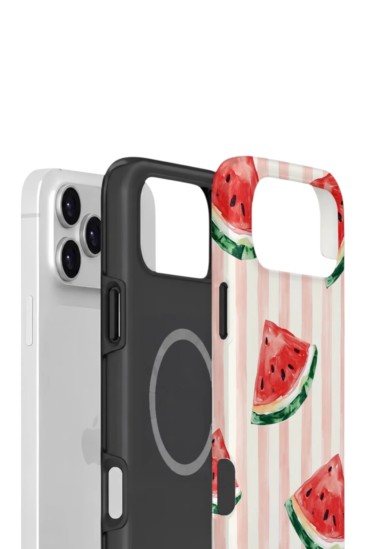 iPhone 17 Pro Vorian Yough Magsafe Kılıf Watermelon Blush Stripe