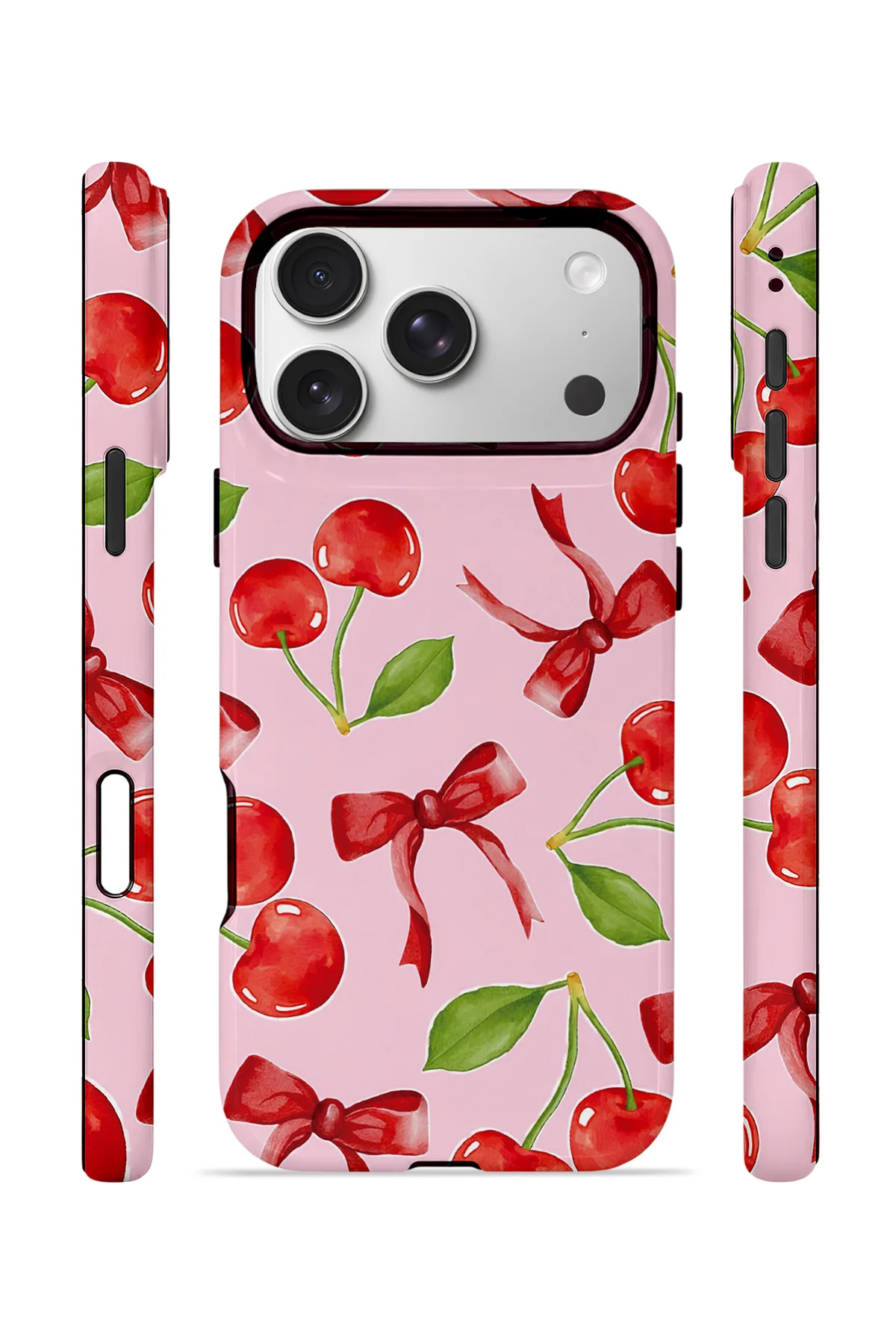 iPhone 17 Pro Vorian Çift Katmanlı MagSafe Kılıf Cherry Ribbon Garden