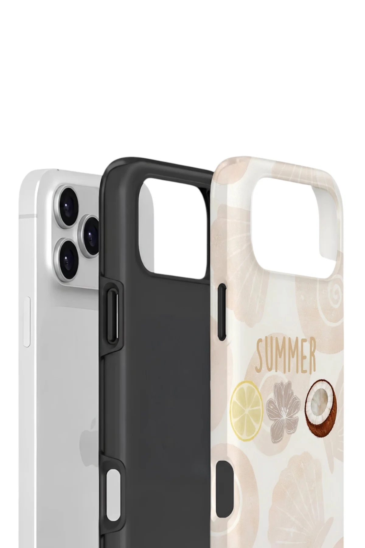 iPhone 17 Pro Vorian Çift Katmanlı Kılıf Coconut Summer Notes