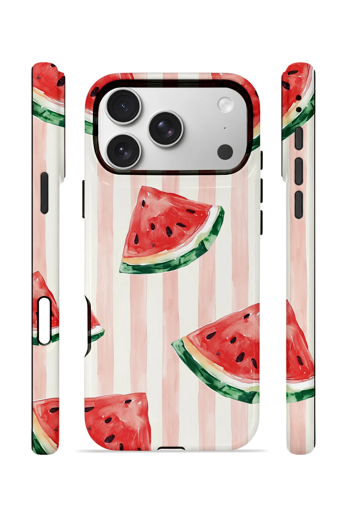 iPhone 17 Pro Vorian Yough Magsafe Kılıf Watermelon Blush Stripe