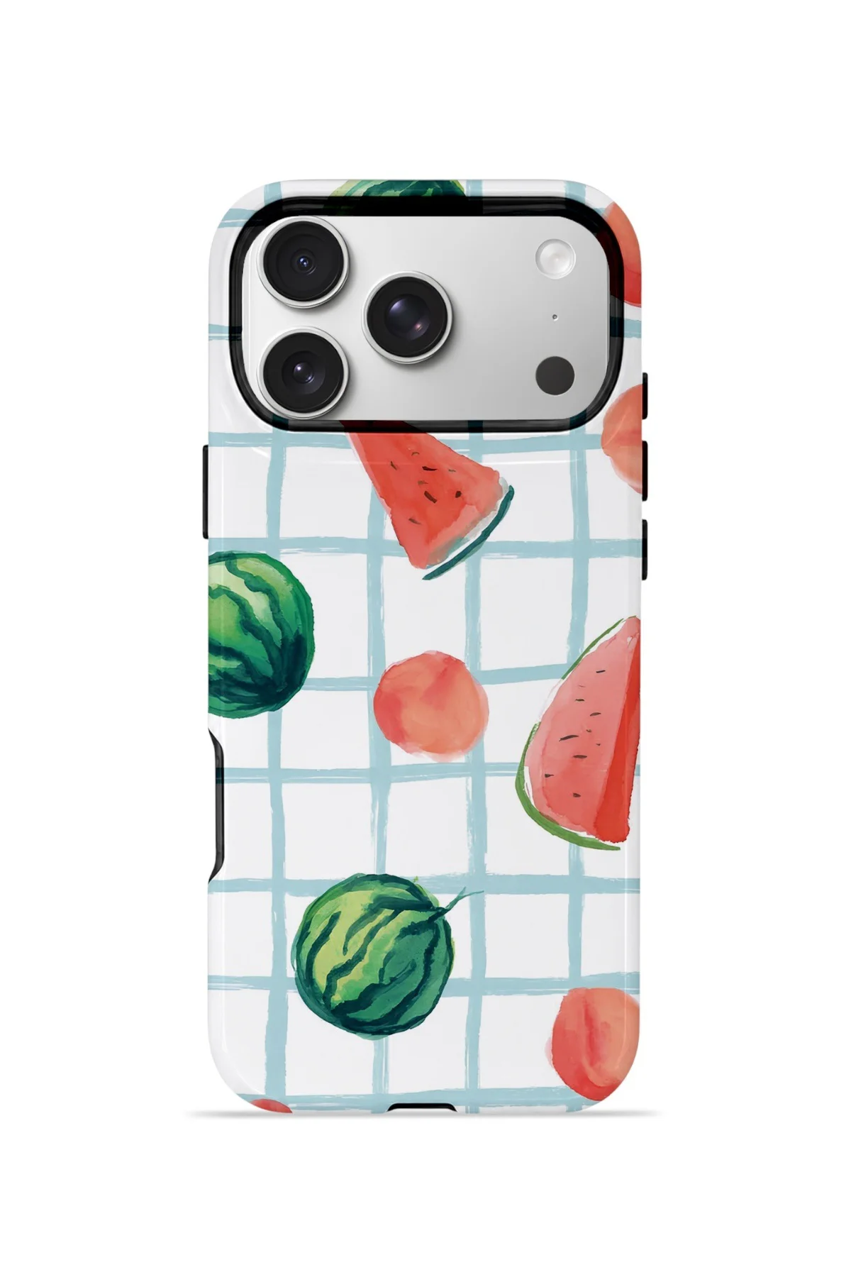 iPhone 17 Pro Vorian Çift Katmanlı Kılıf Watermelon Grid