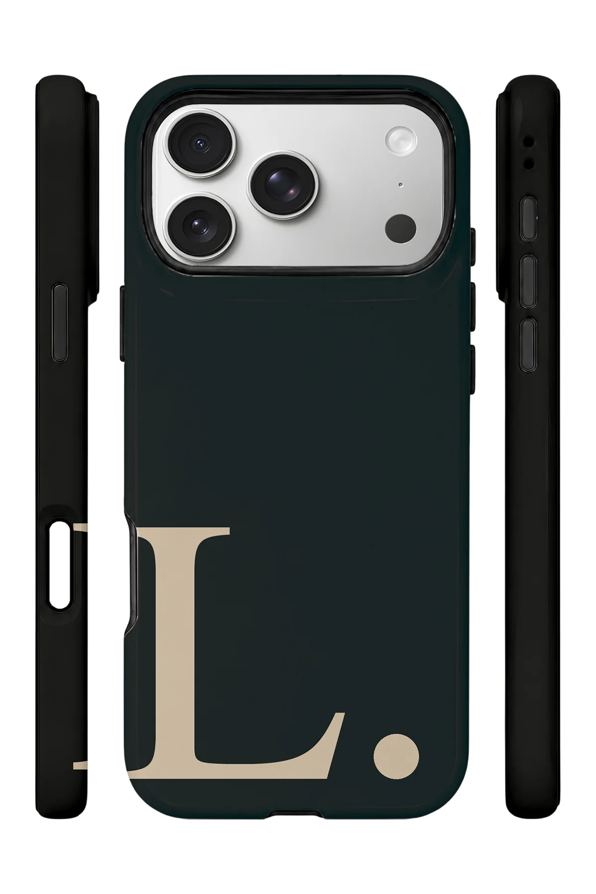 iPhone 17 Pro Vorian Çift Katmanlı Korumalı Kılıf Noir Beige L