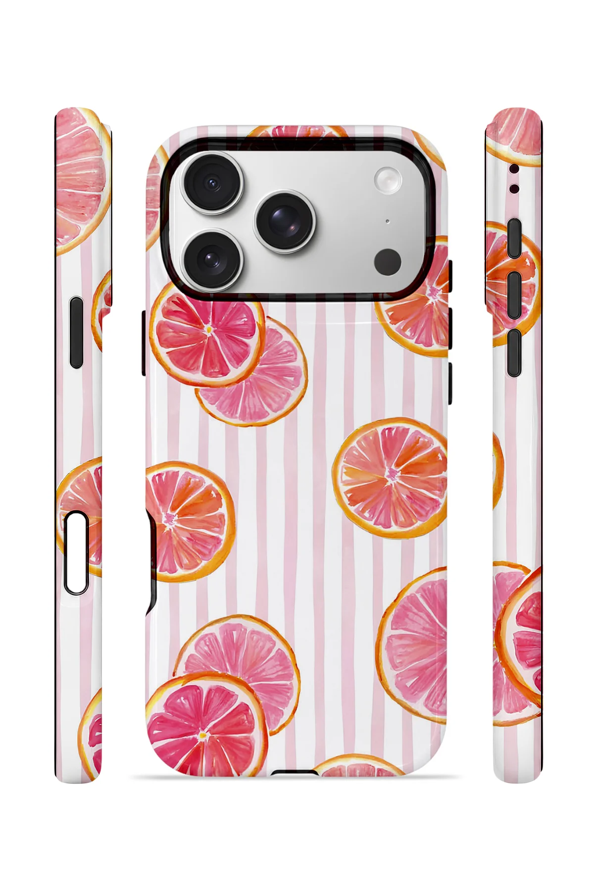 iPhone 17 Pro Vorian Çift Katmanlı MagSafe Kılıf Pink Grapefruit Garden
