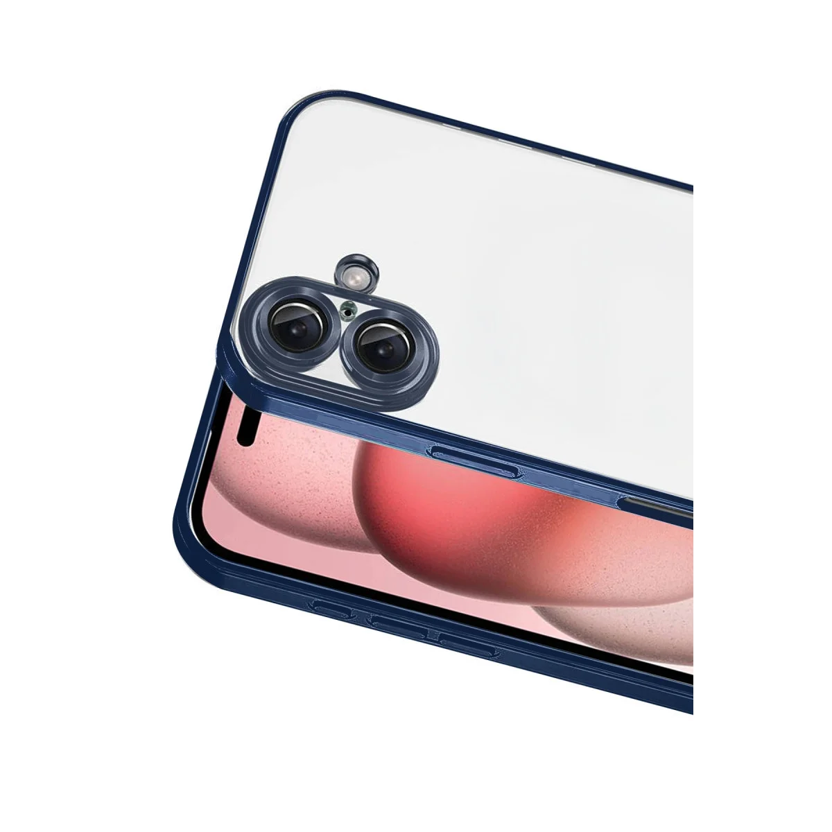 iPhone 17 Razer Lensli Silikon Kılıf - Lacivert (Güçlü 4 Köşe Koruma ve Şık Estetik)