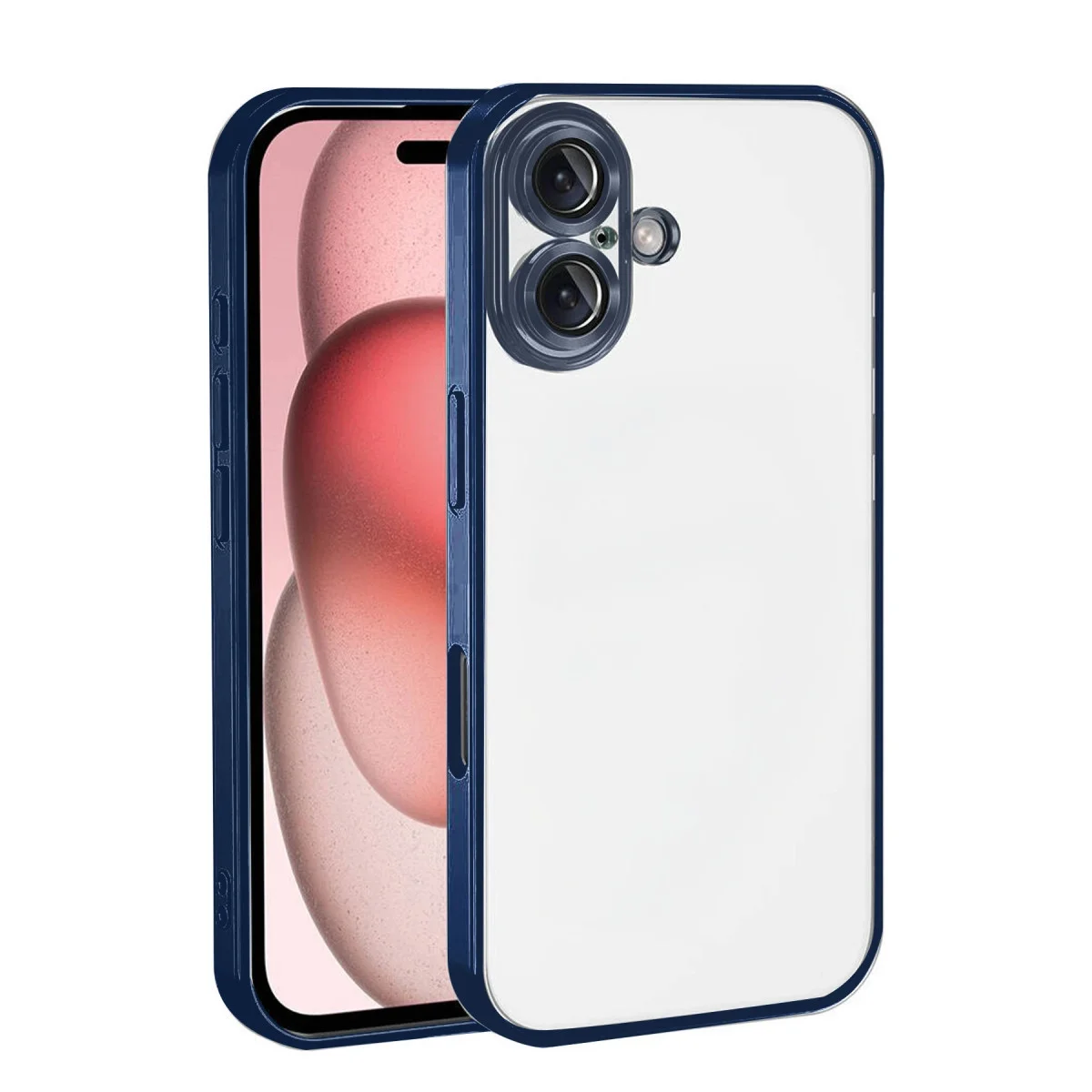 iPhone 17 Razer Lensli Silikon Kılıf - Lacivert (Güçlü 4 Köşe Koruma ve Şık Estetik)