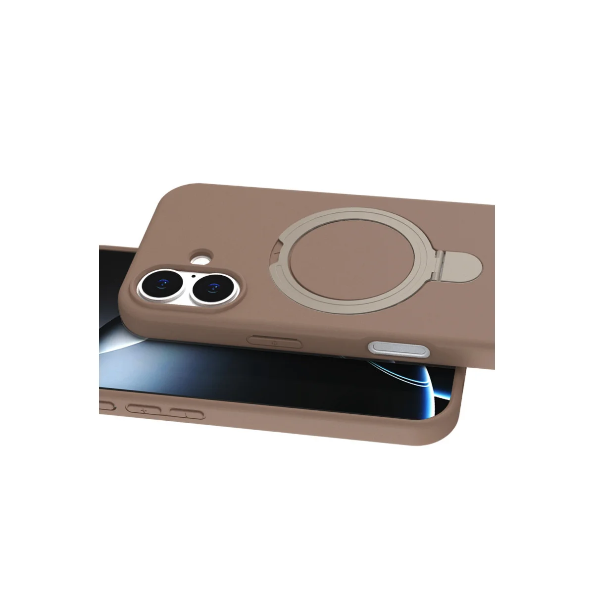 iPhone 17 Regal Magsafe Standlı Kapak - Çöl Titanyum