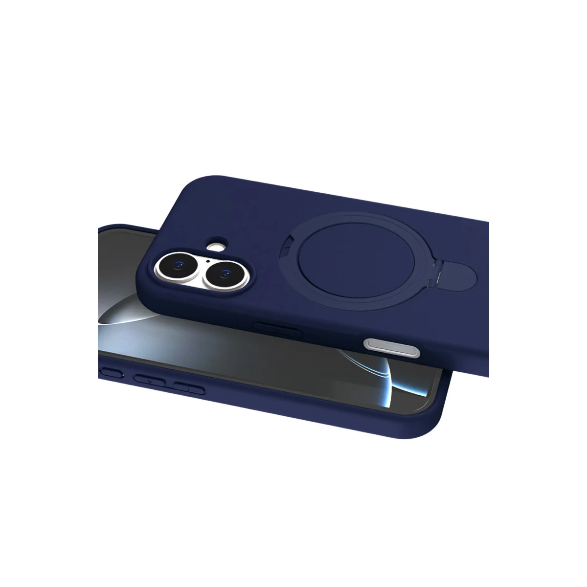 iPhone 17 Regal Magsafe Standlı Kapak - Lacivert