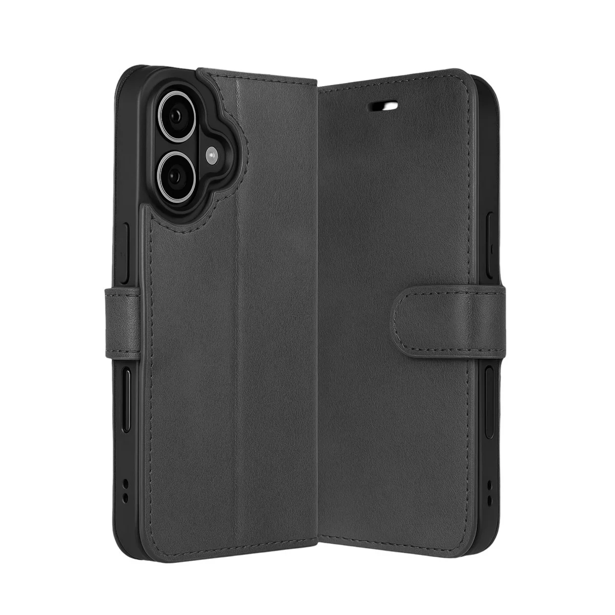 iPhone 17 Trend S Plus Kapaklı Kılıf - Siyah, Akıllı Stand ve Kart Yuvası ile Çok Yönlü Koruma ve Estetik