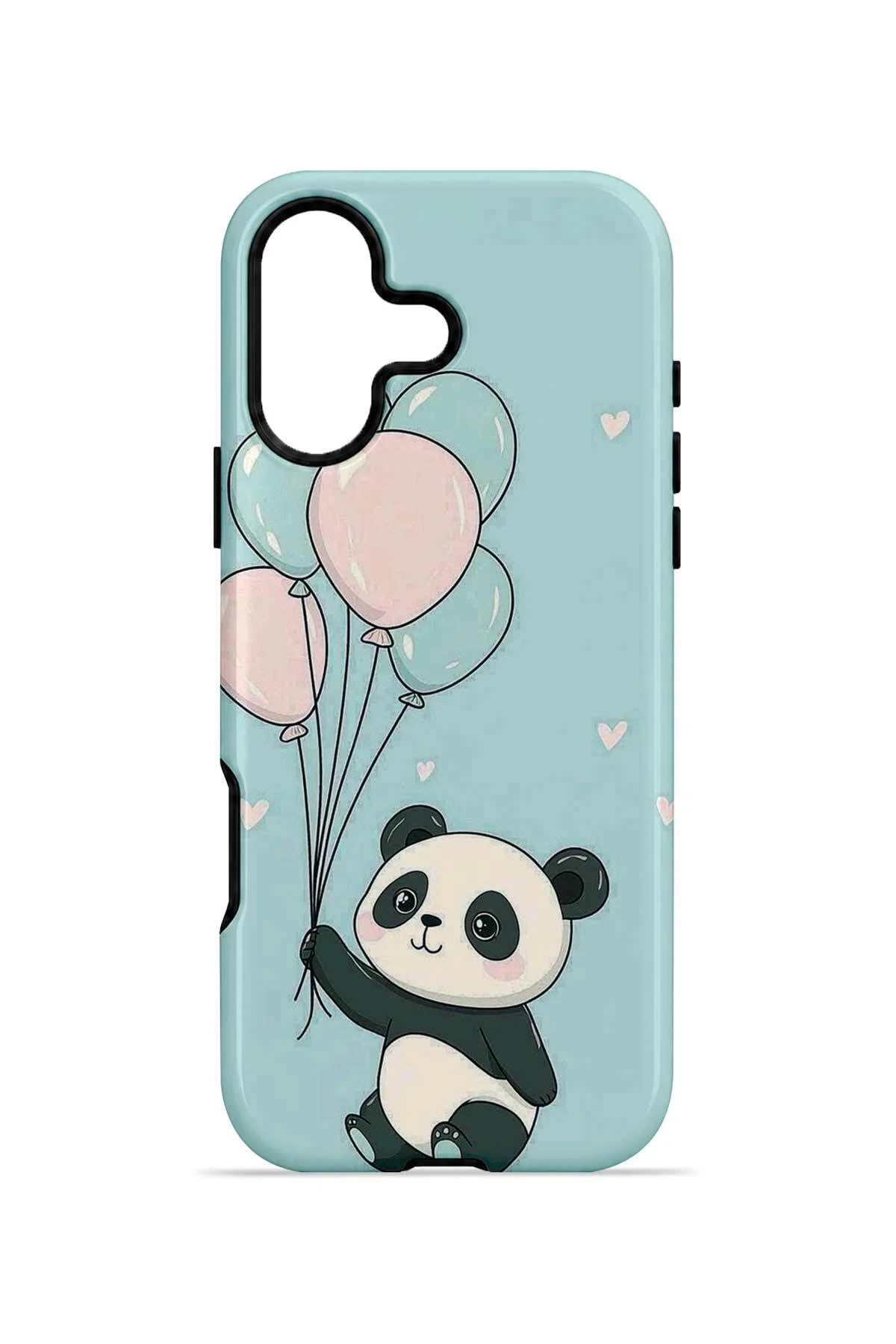 iPhone 17 Vorian Çift Katmanlı Balonlu Pandalı Kılıf - Görsel 4