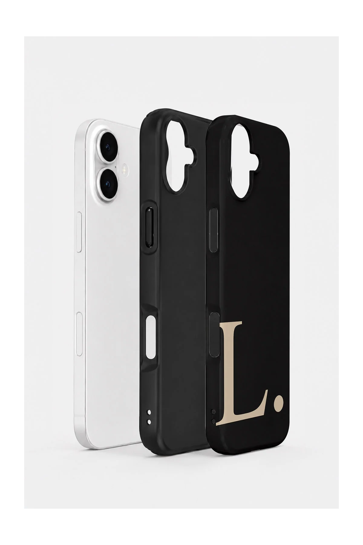 iPhone 17 Vorian Çift Katmanlı Korumalı Kılıf Noir Beige L iPhone 17 Vorian Çift Katmanlı Korumalı Kılıf Noir Beige L