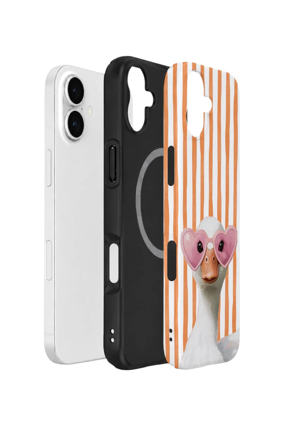 iPhone 17 Vorian Çift Katmanlı MagSafe Kılıf Heart Glasses Goose Fiyatı, Yorumları ve Özellikleri