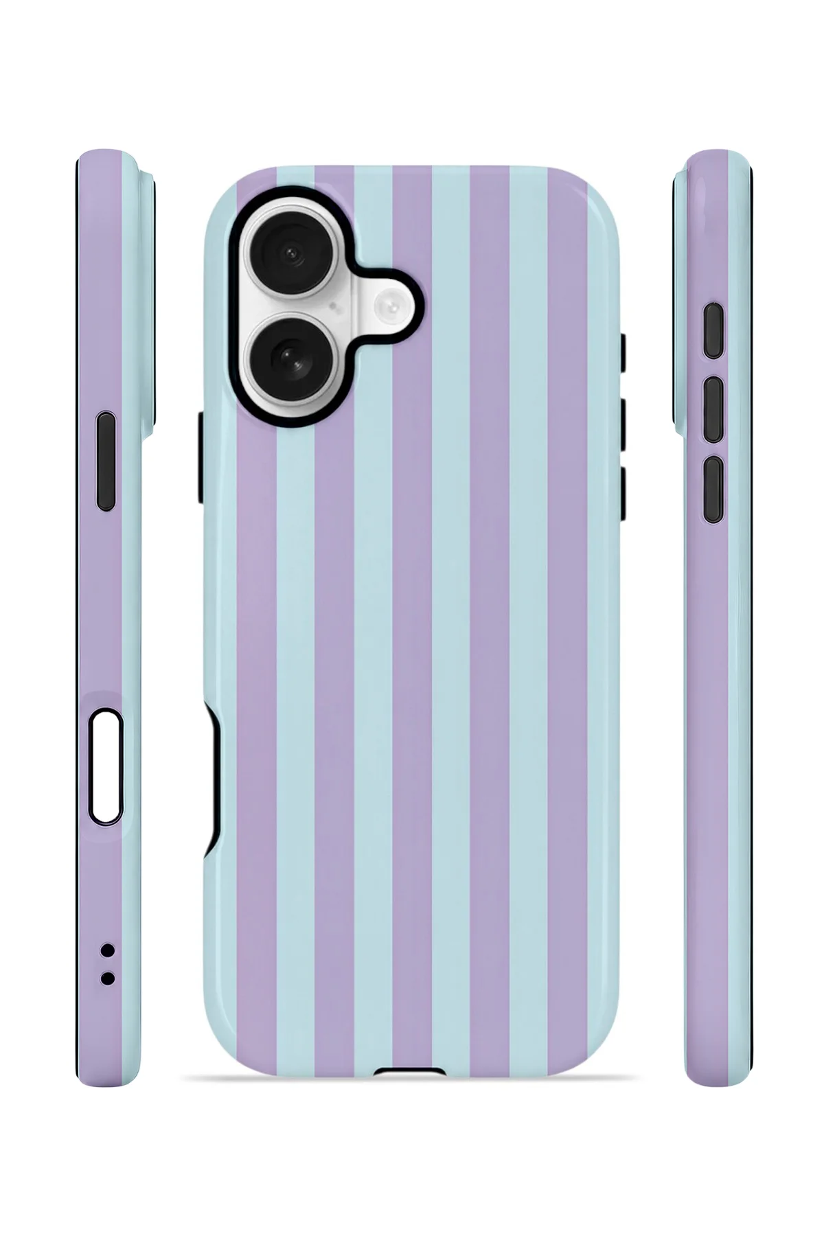 iPhone 17 Vorian Çift Katmanlı Kılıf Lilac Riviera Stripe