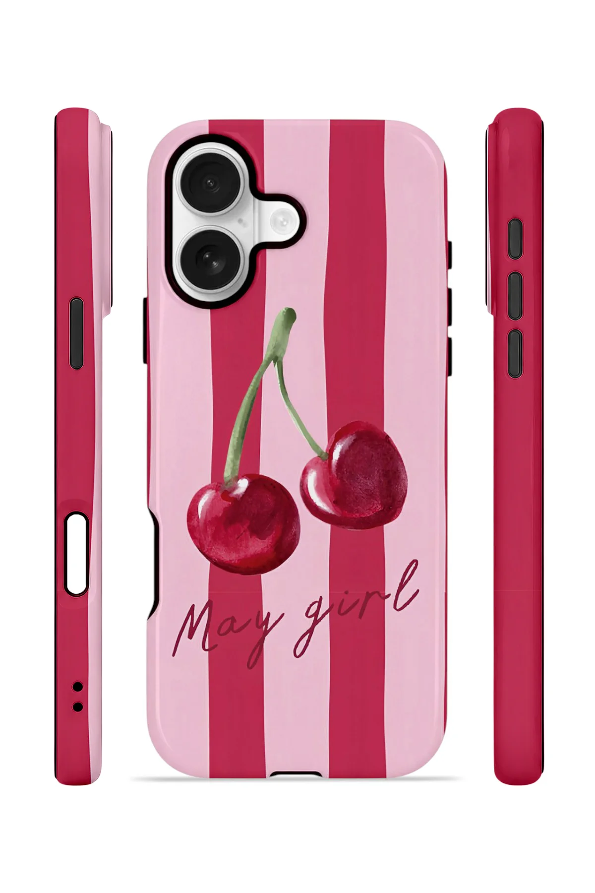 iPhone 17 Vorian Çift Katmanlı MagSafe Kılıf Cherry Girl