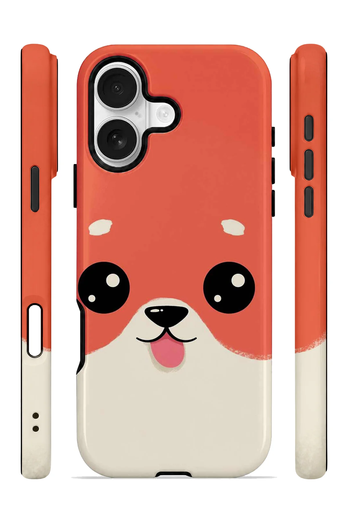 iPhone 17 Vorian Çift Katmanlı Şeftali Köpekli Kılıf - Görsel 3