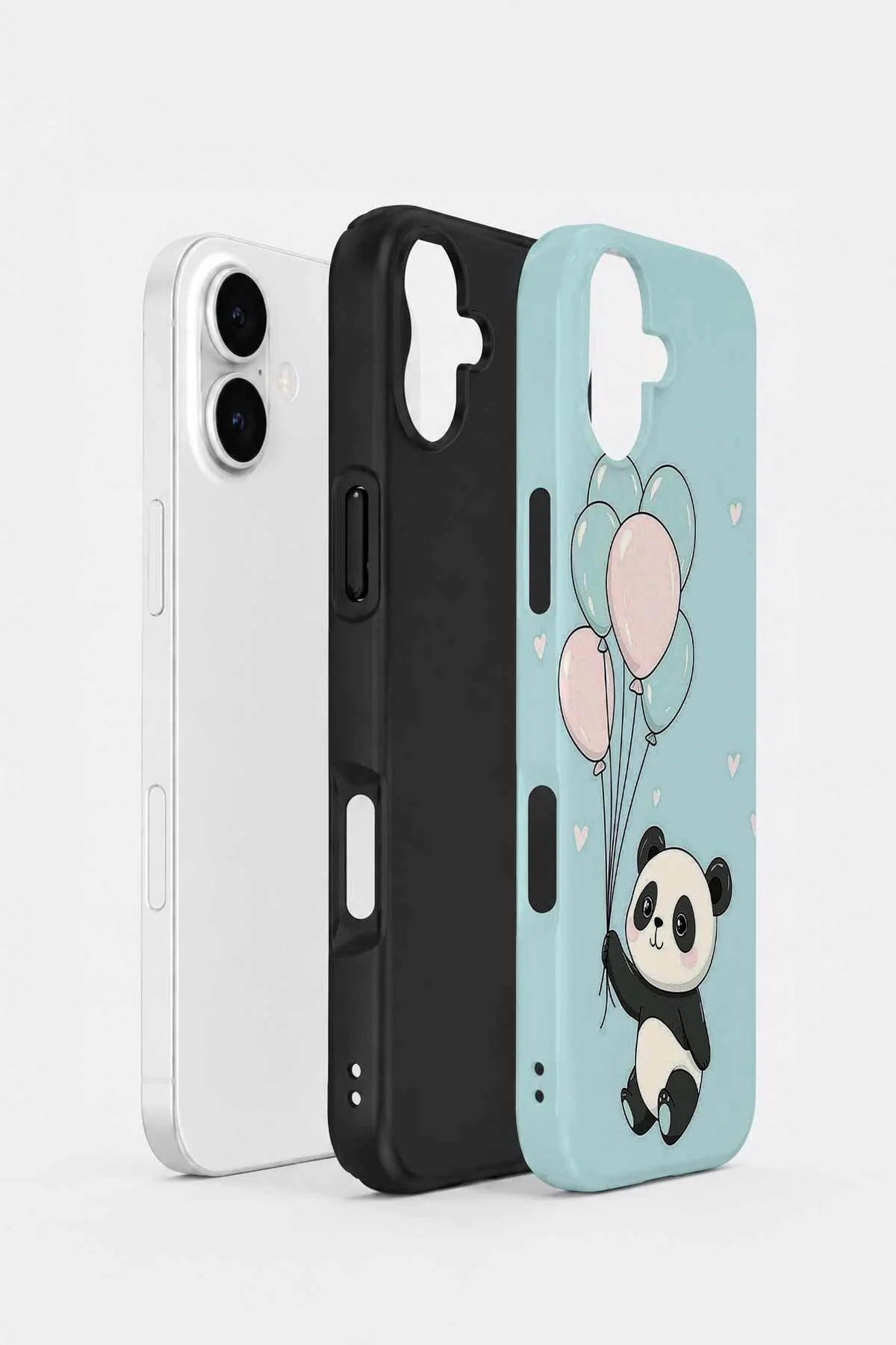 iPhone 17 Vorian Çift Katmanlı Balonlu Pandalı Kılıf - Görsel 2