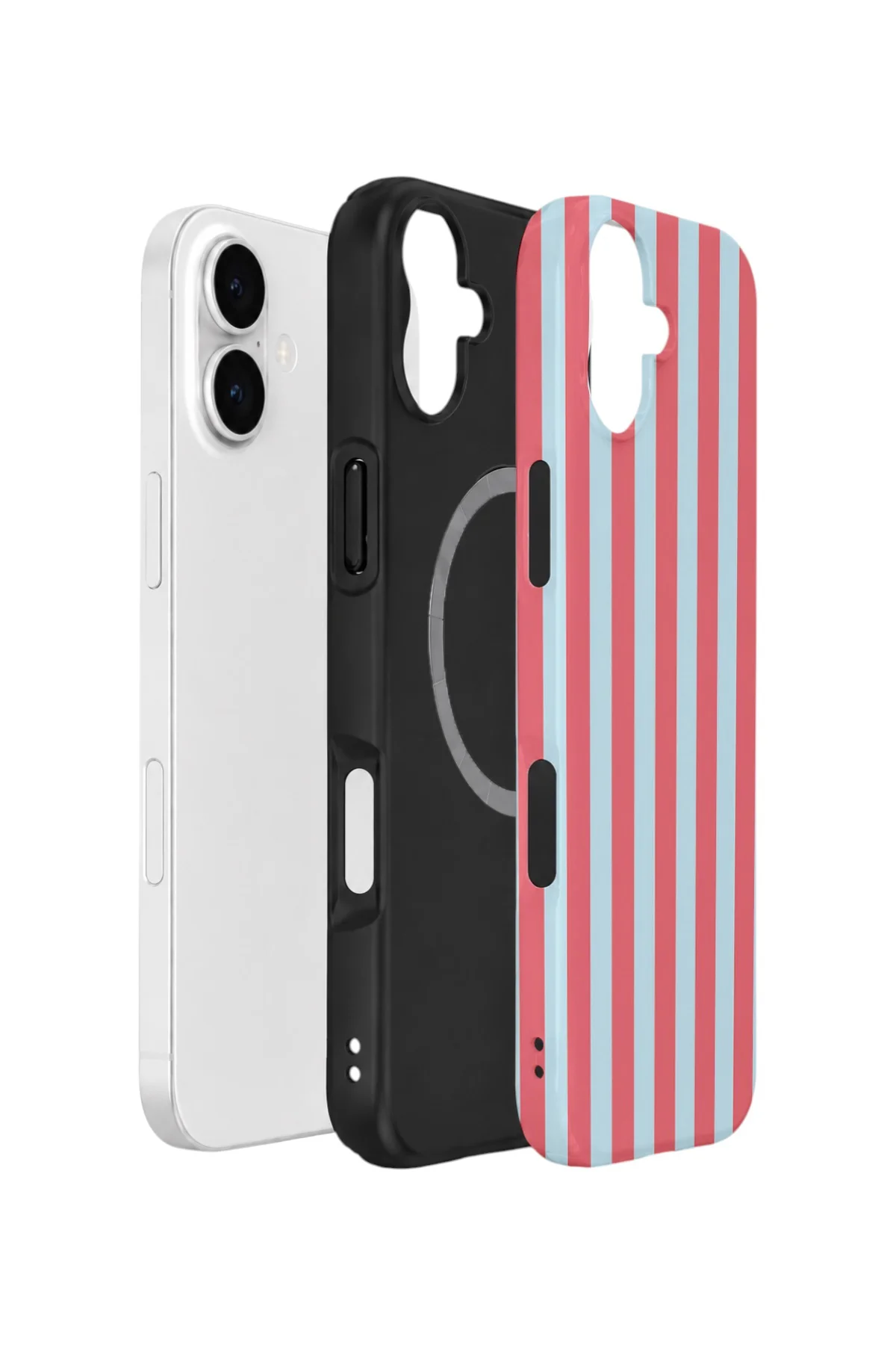 iPhone 17 Vorian Çift Katmanlı MagSafe Kılıf Poolside Candy Stripe
